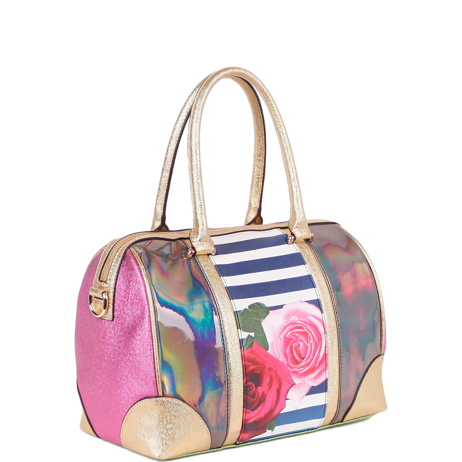 Ashton Rose Print Boston Bag