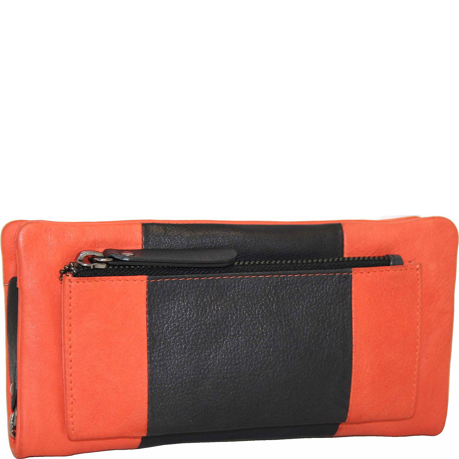 Zip Around Wallet with Exterior Pocket