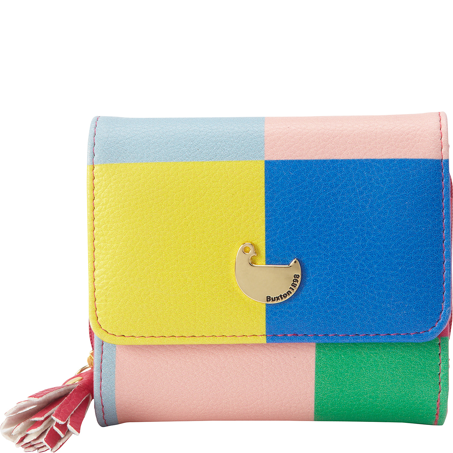 Color Block Zip French Purse