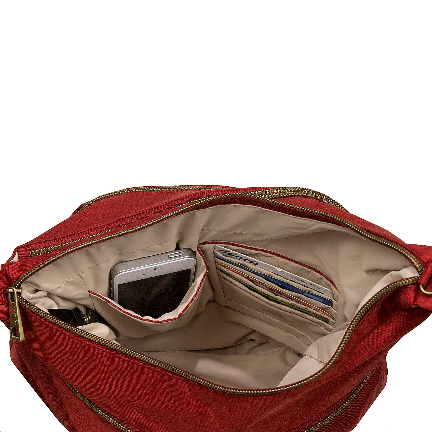 Anti-Theft Signature 3 Compartment Crossbody