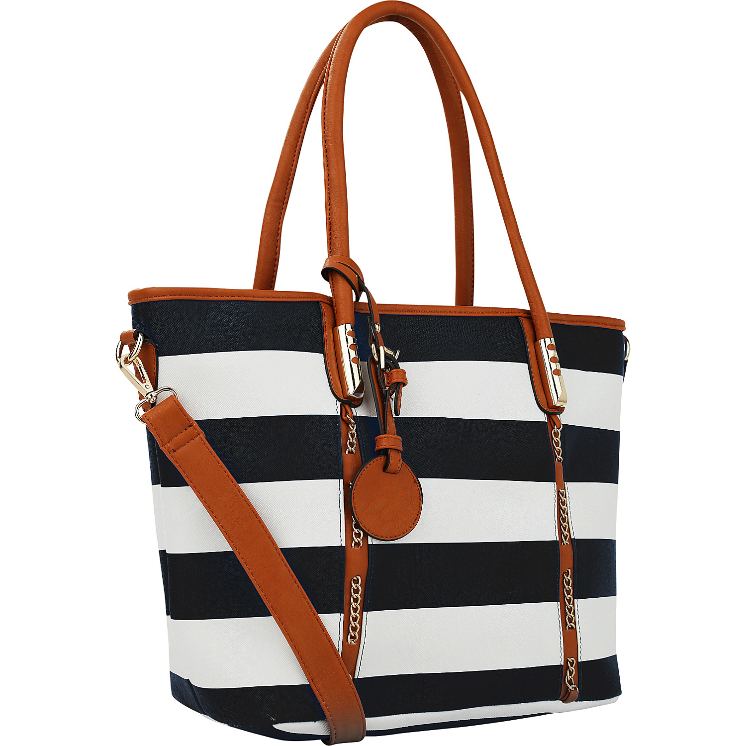 Marina Striped Tote Handbag