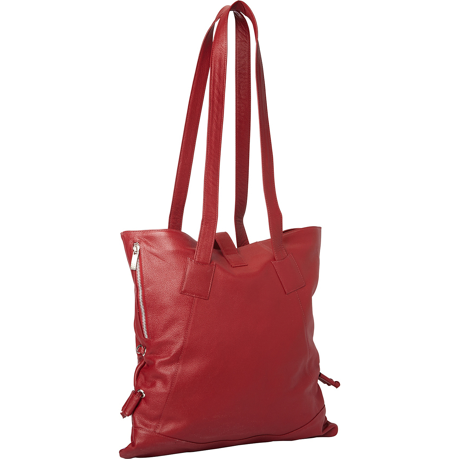 Leather Tote W/Side Straps