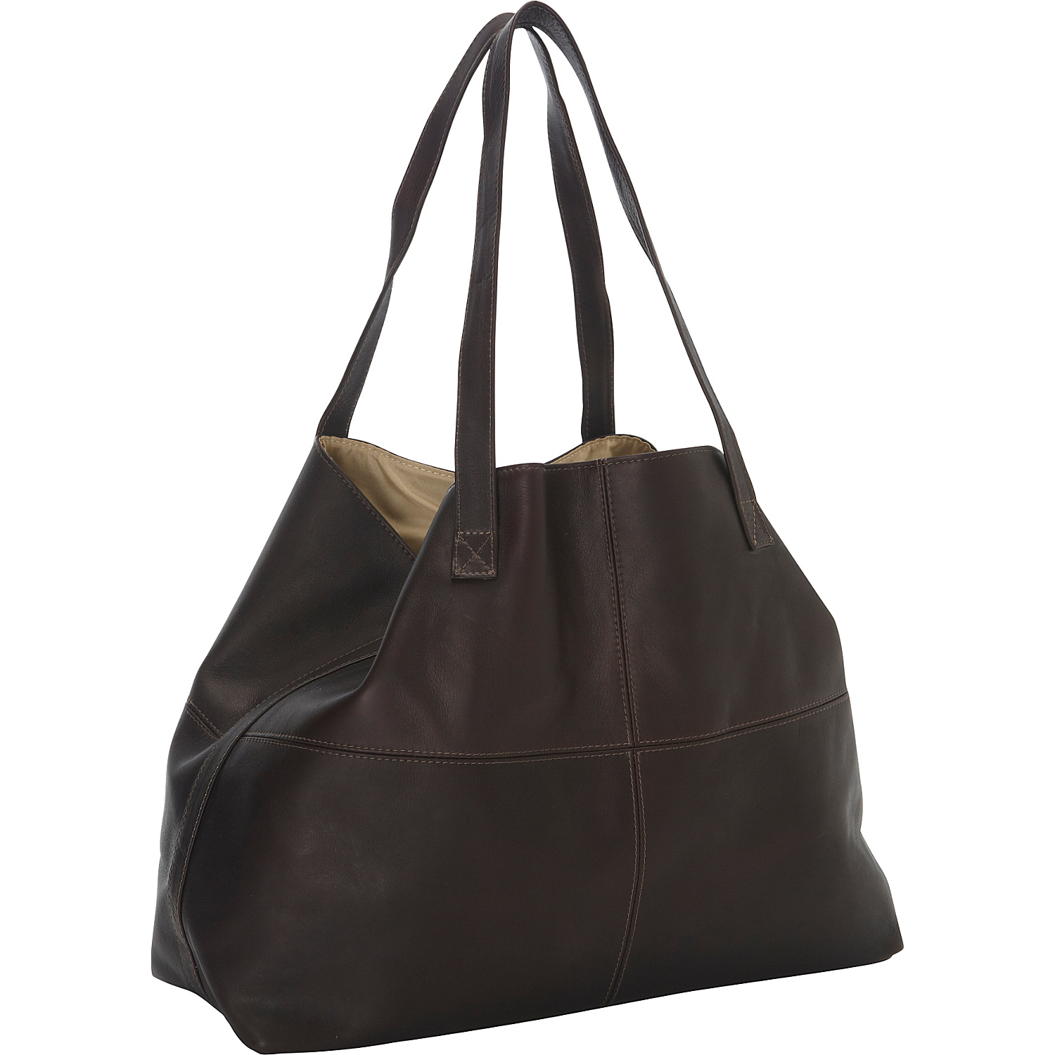 Large Leather Multi-Purpose Open Tote