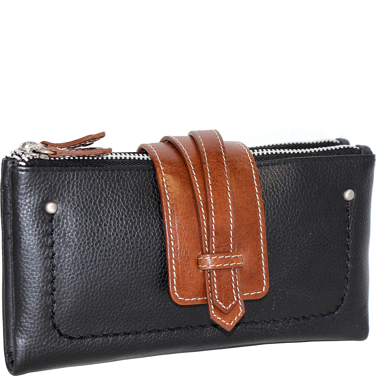 Crisscross Double Zip Wallet