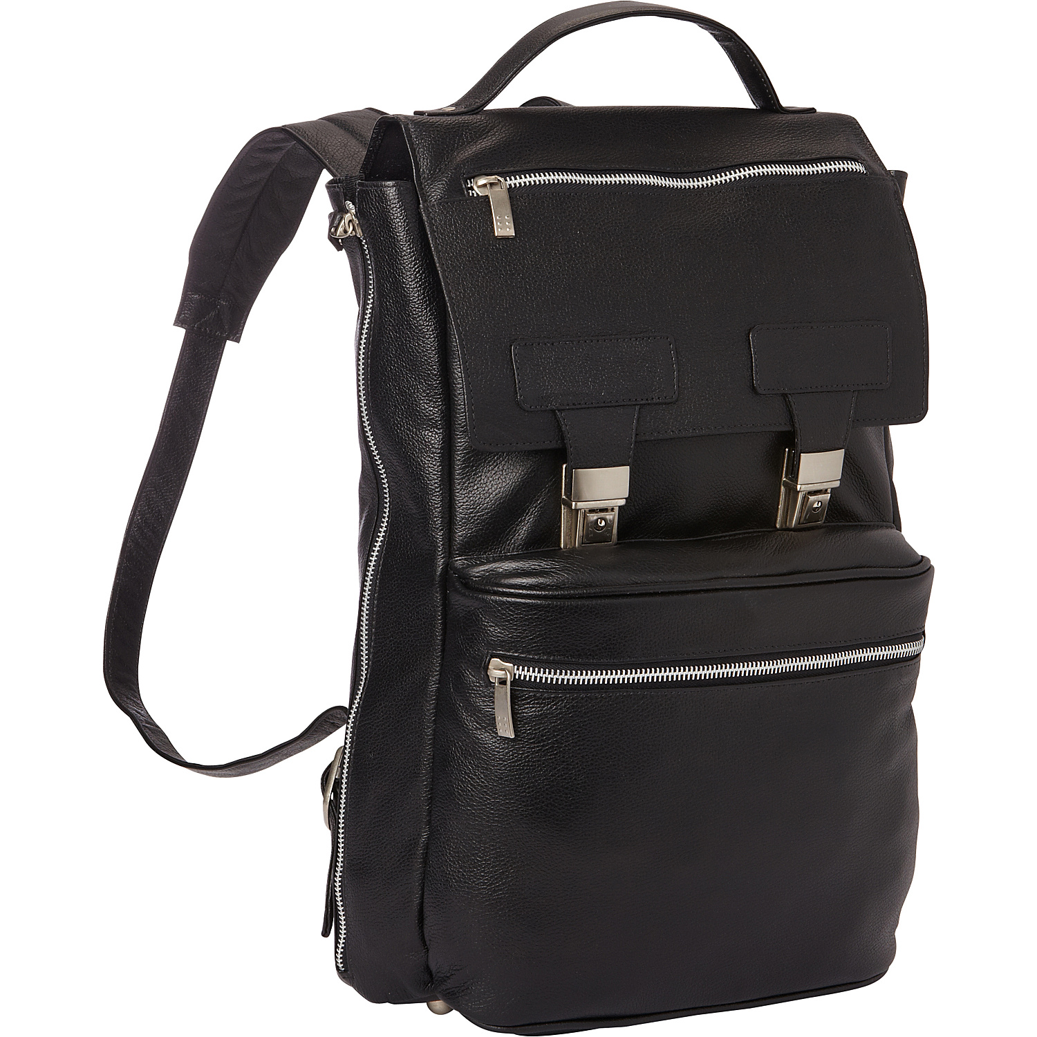 Leather Vertical Backpack