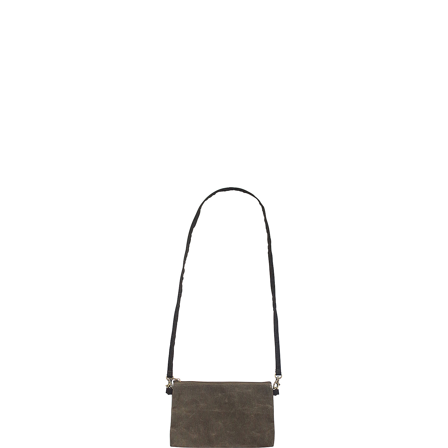 Waxed Canvas Crossbody Clutch