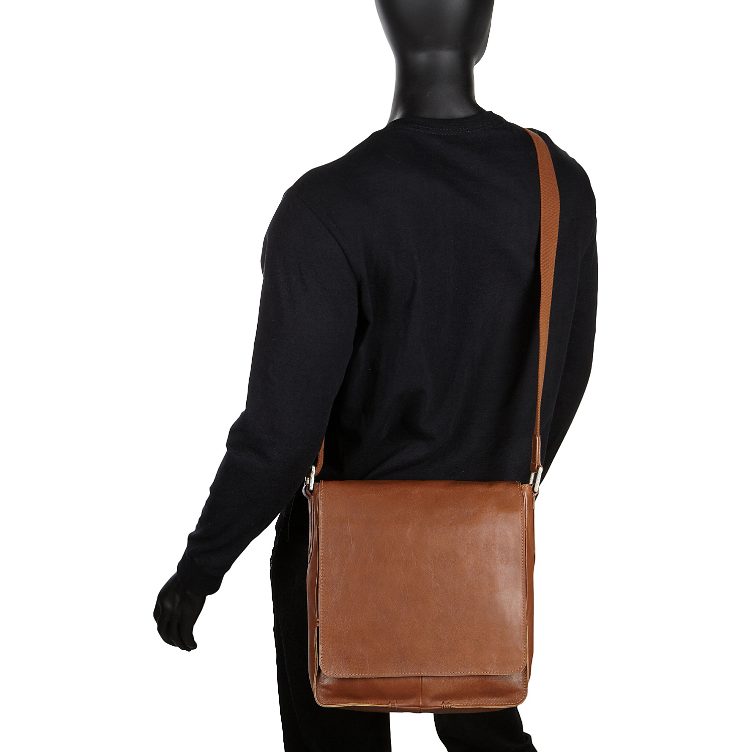 Fred Leather Business Laptop Messenger Crossbody Bag