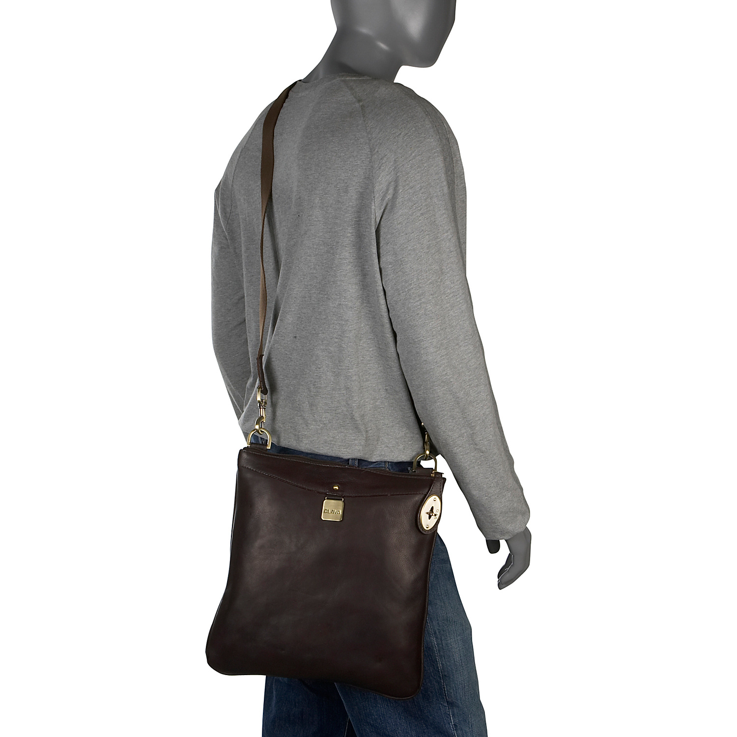 Leather Turnlock Messenger