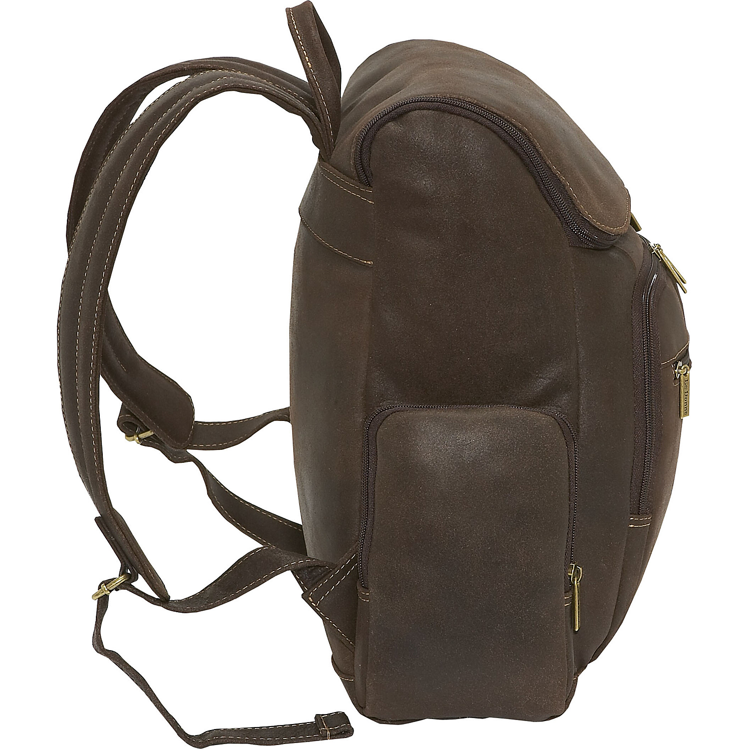 Distressed Leather Computer Backpack