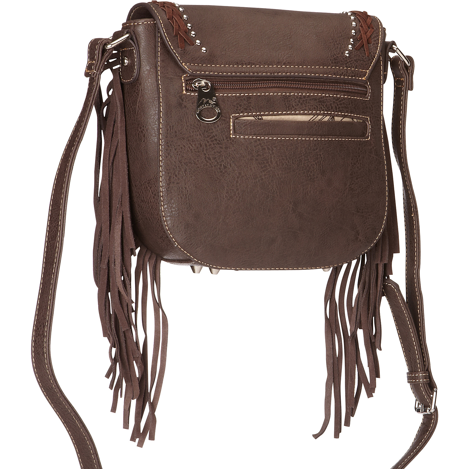 Fringe Crossbody with Colorful Concho