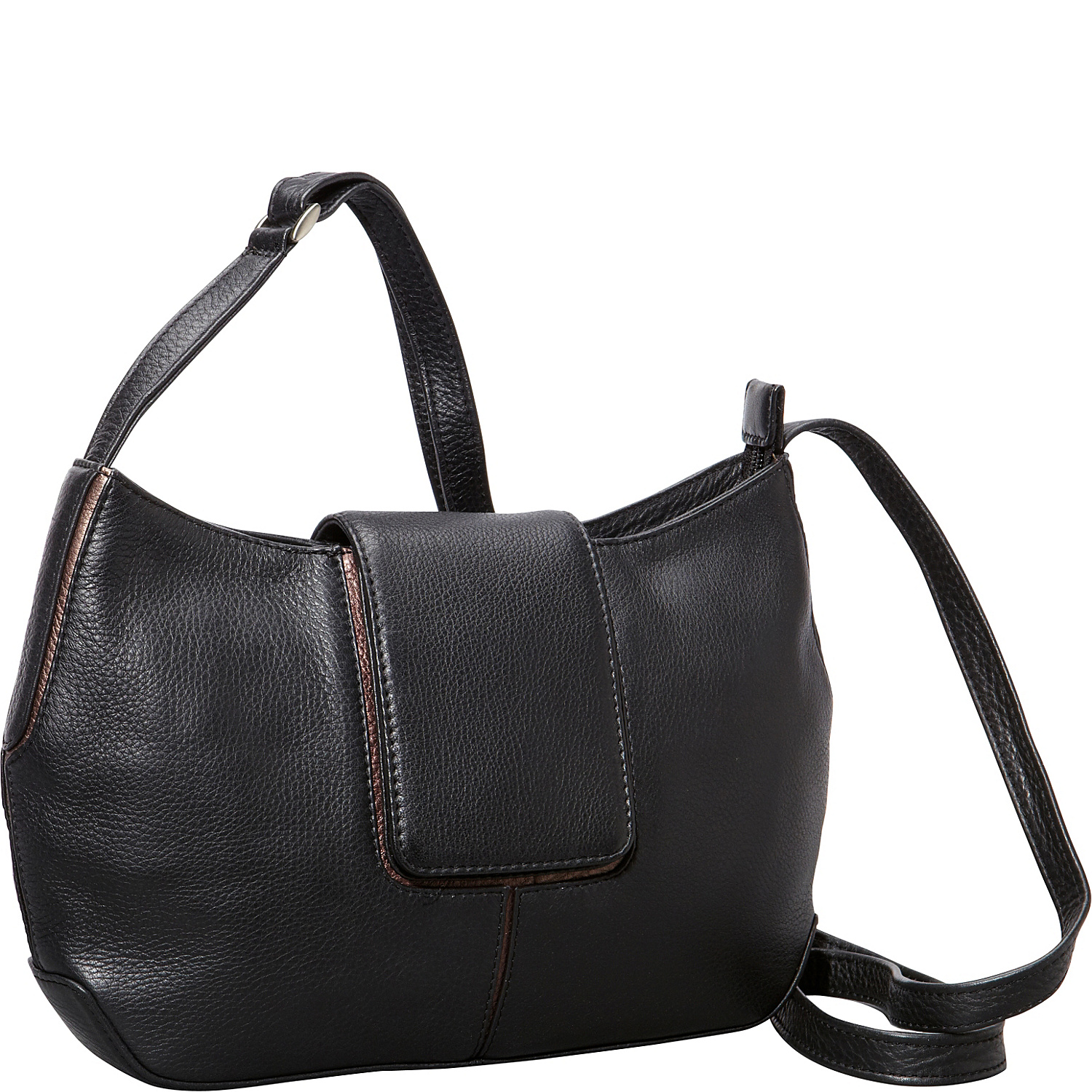 Top Zip Half Moon Shape bag