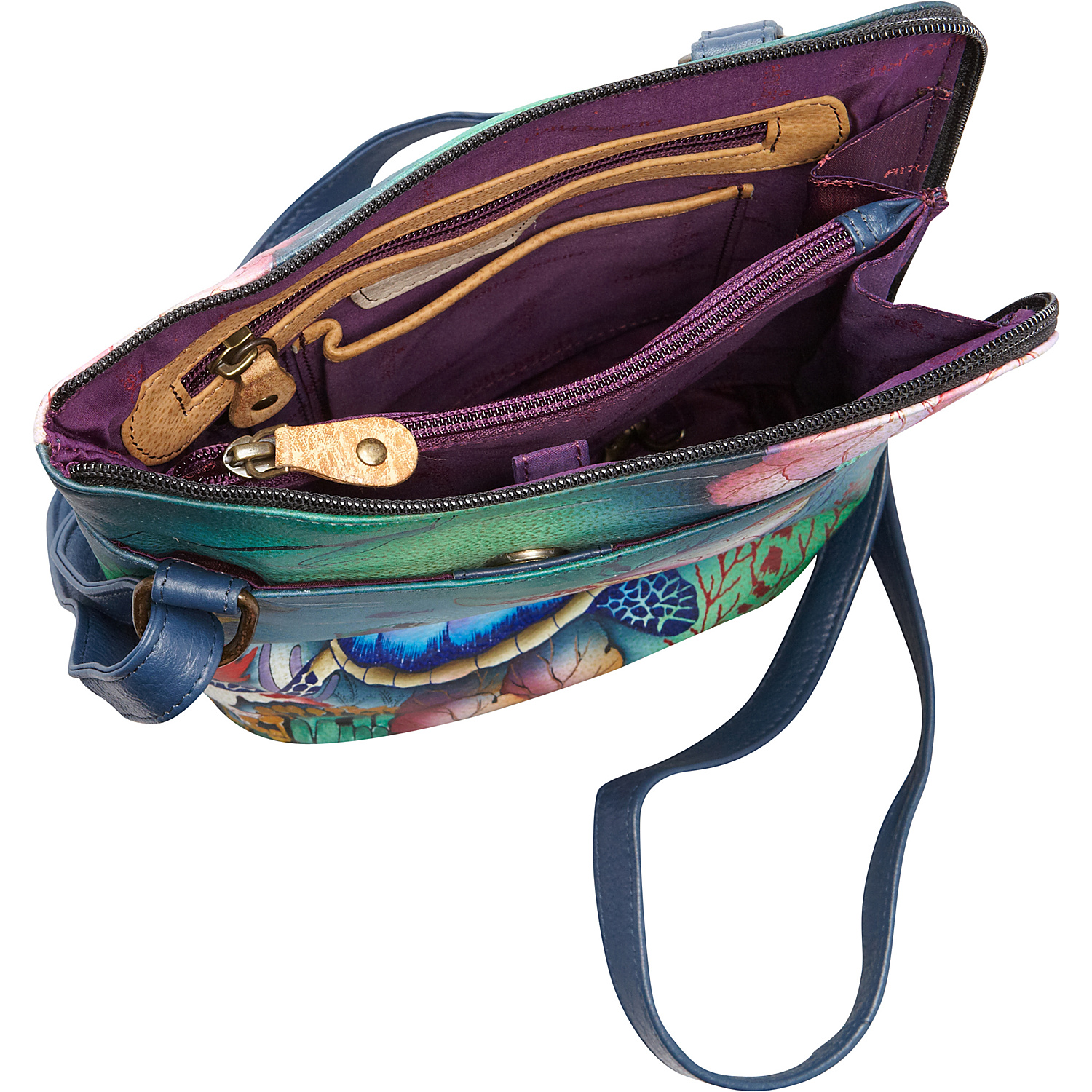 Two Sided Zip Travel Organizer Crossbody