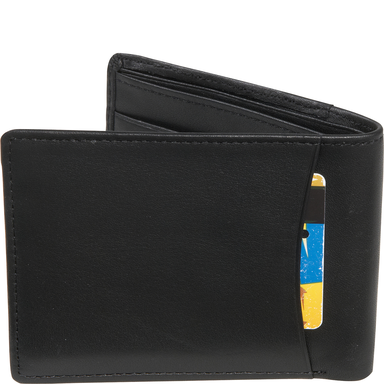 RFID Blocking Double ID Flat Fold Wallet