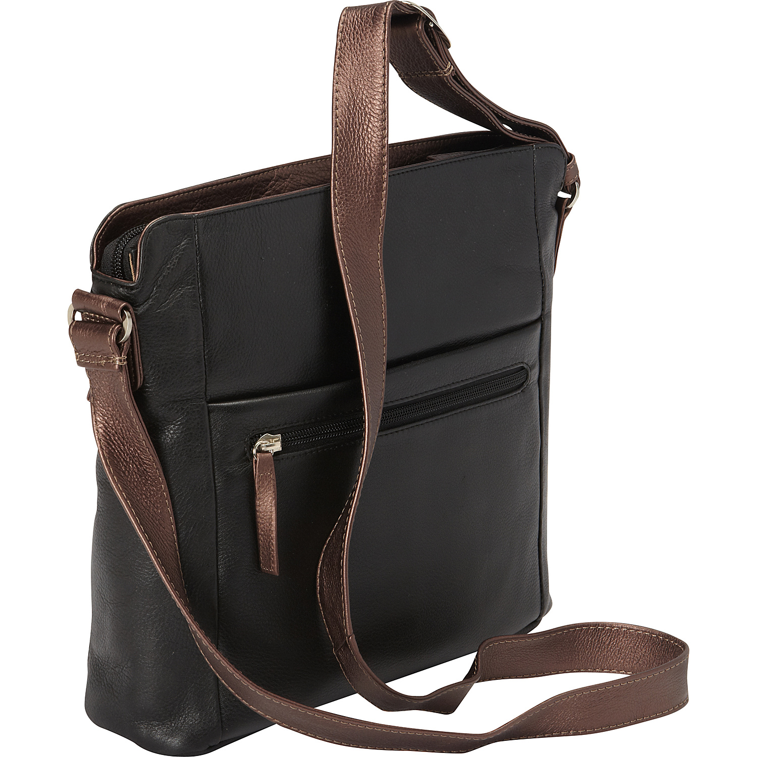 Inset Top Zip Crossbody