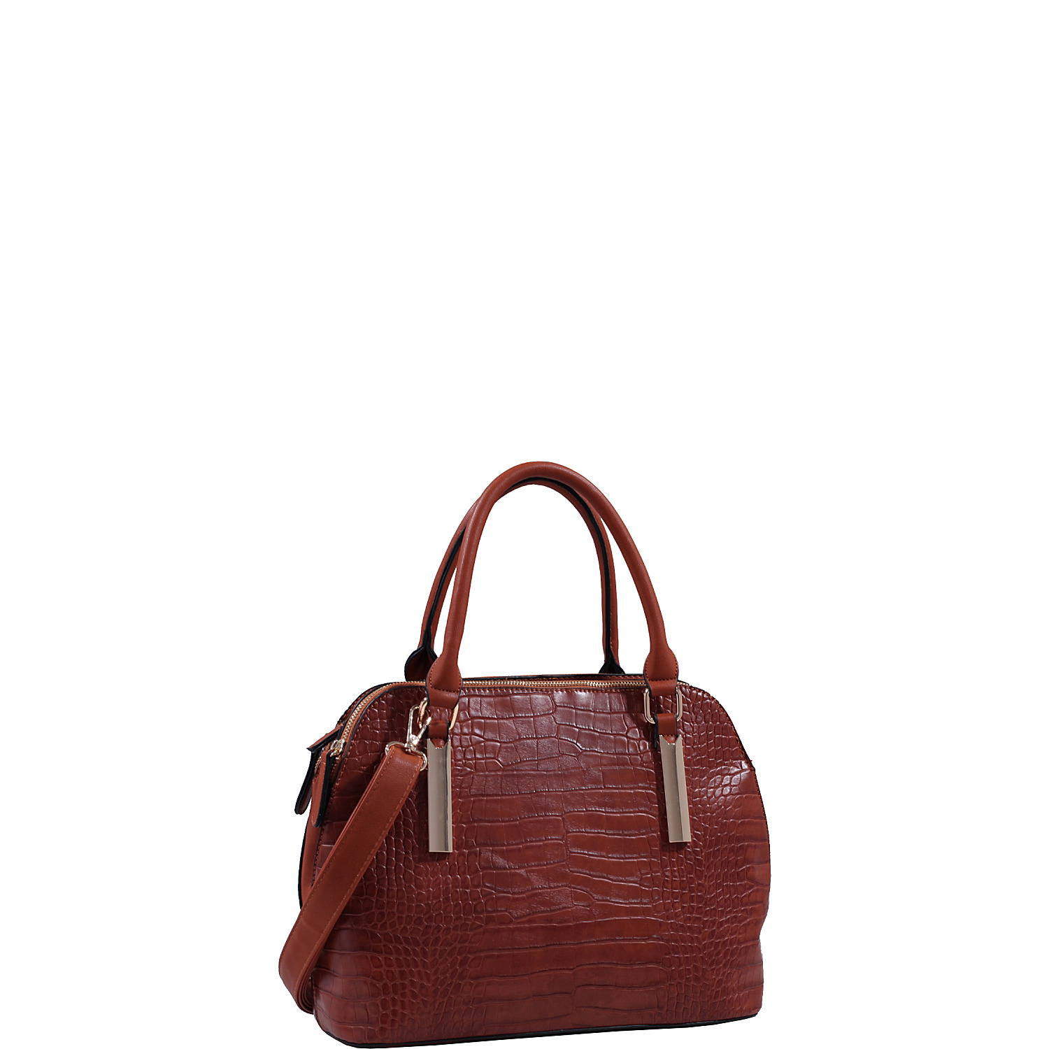 Caroline Croco Structured Satchel