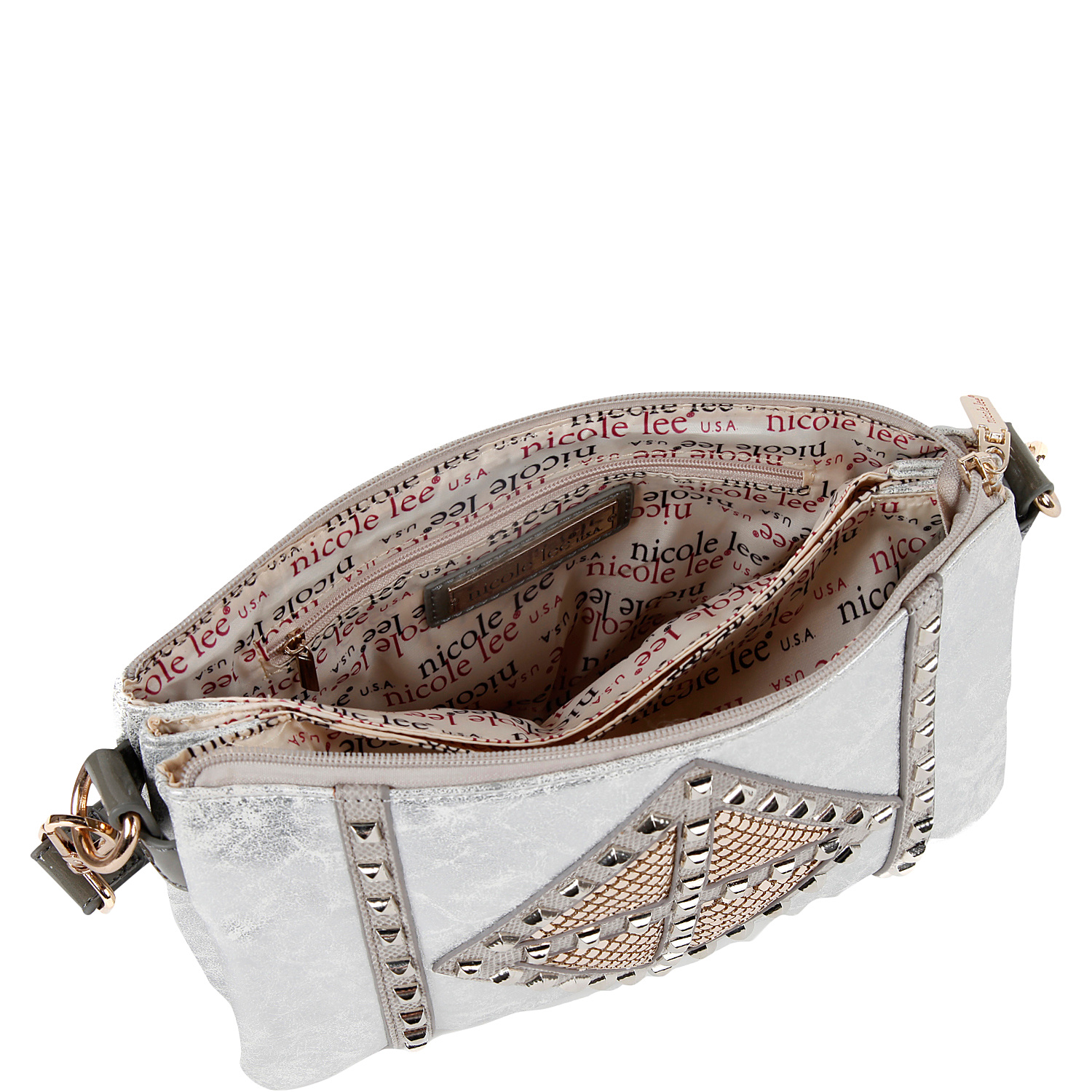 Joanne Metallic Geometrics Shoulder Bag