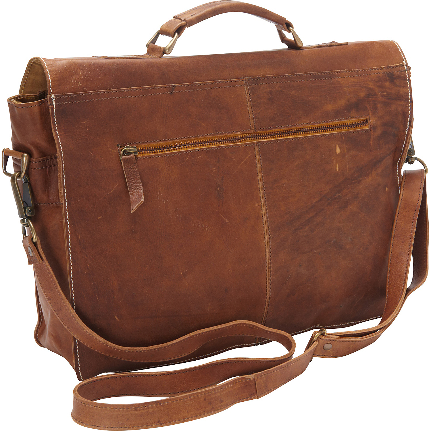 Soft Leather Messenger Bag and Brief