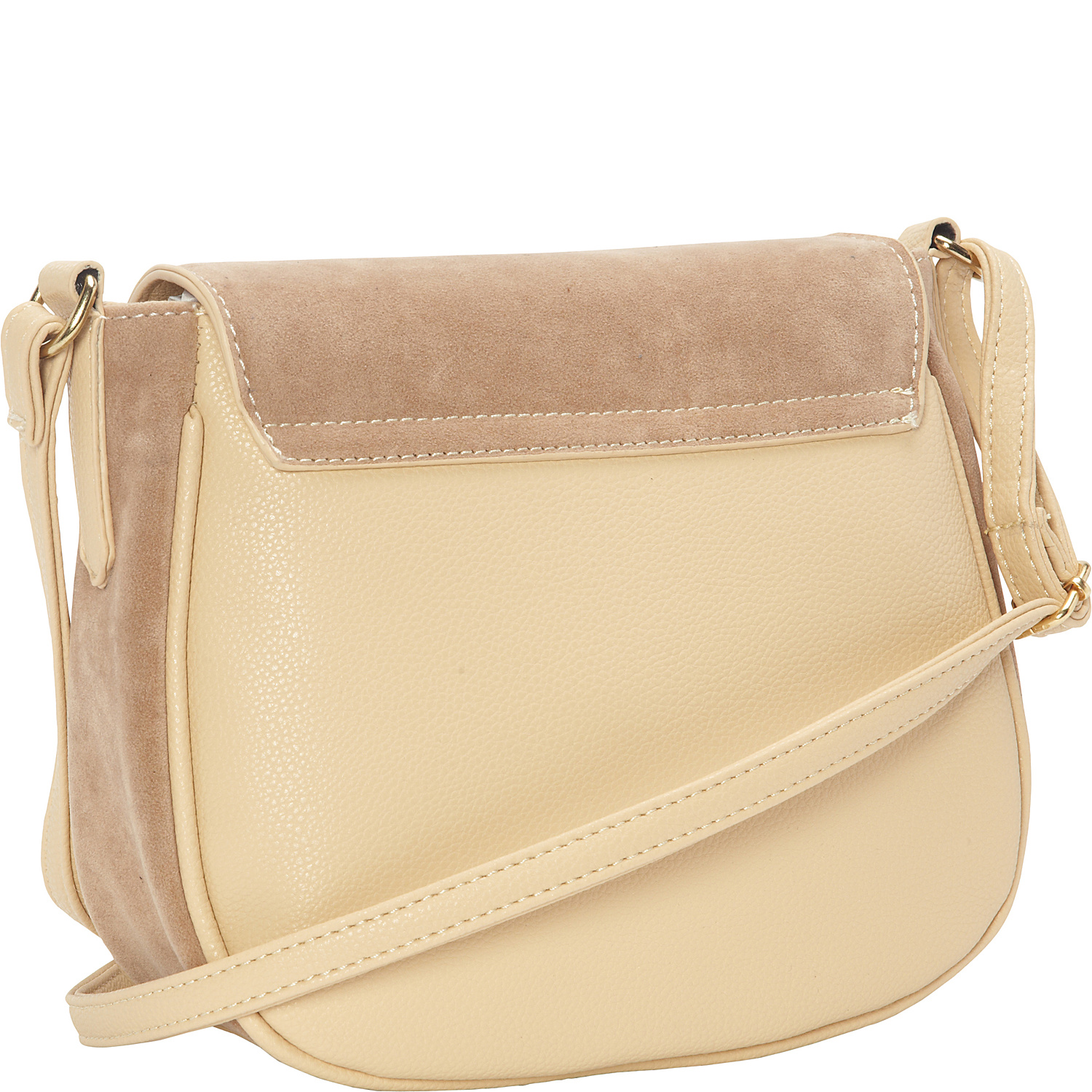 Suede Flap Saddle Bag