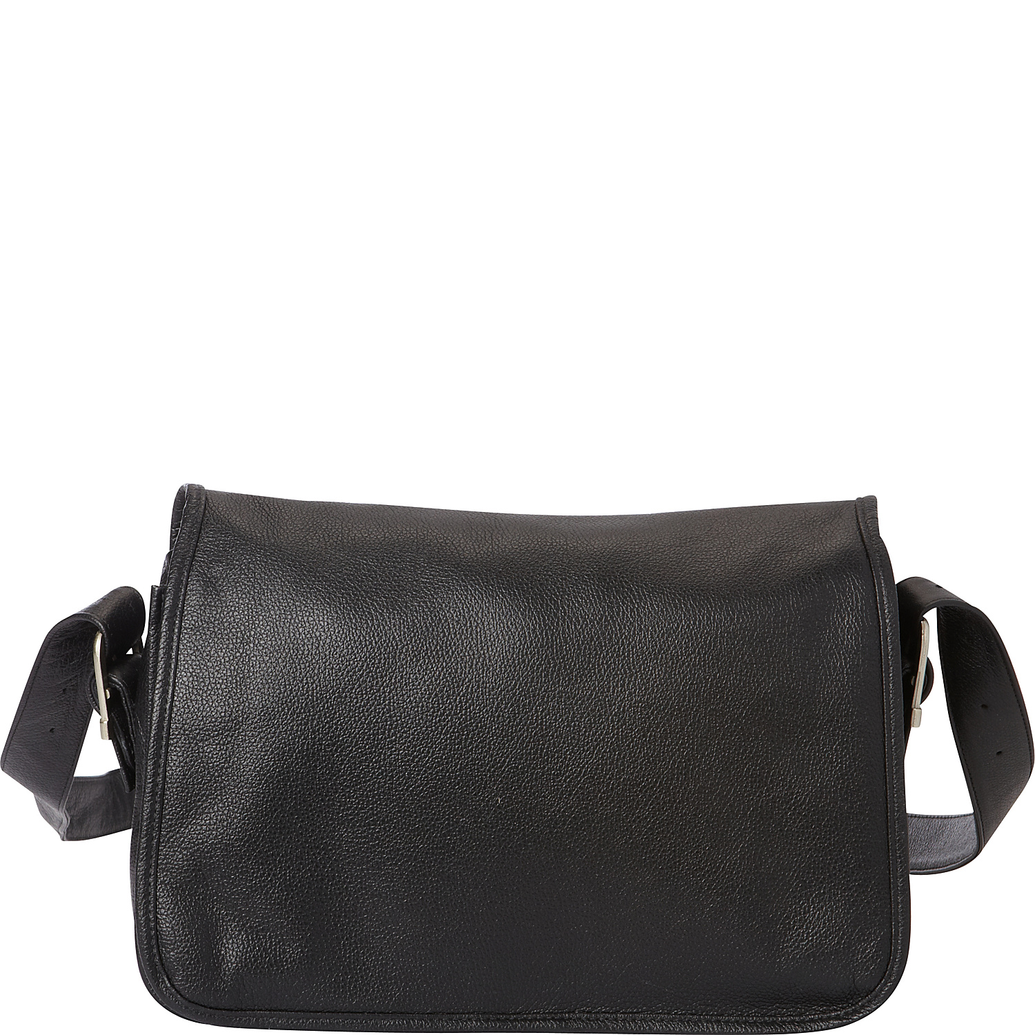 Flap-Over Leather Handbag