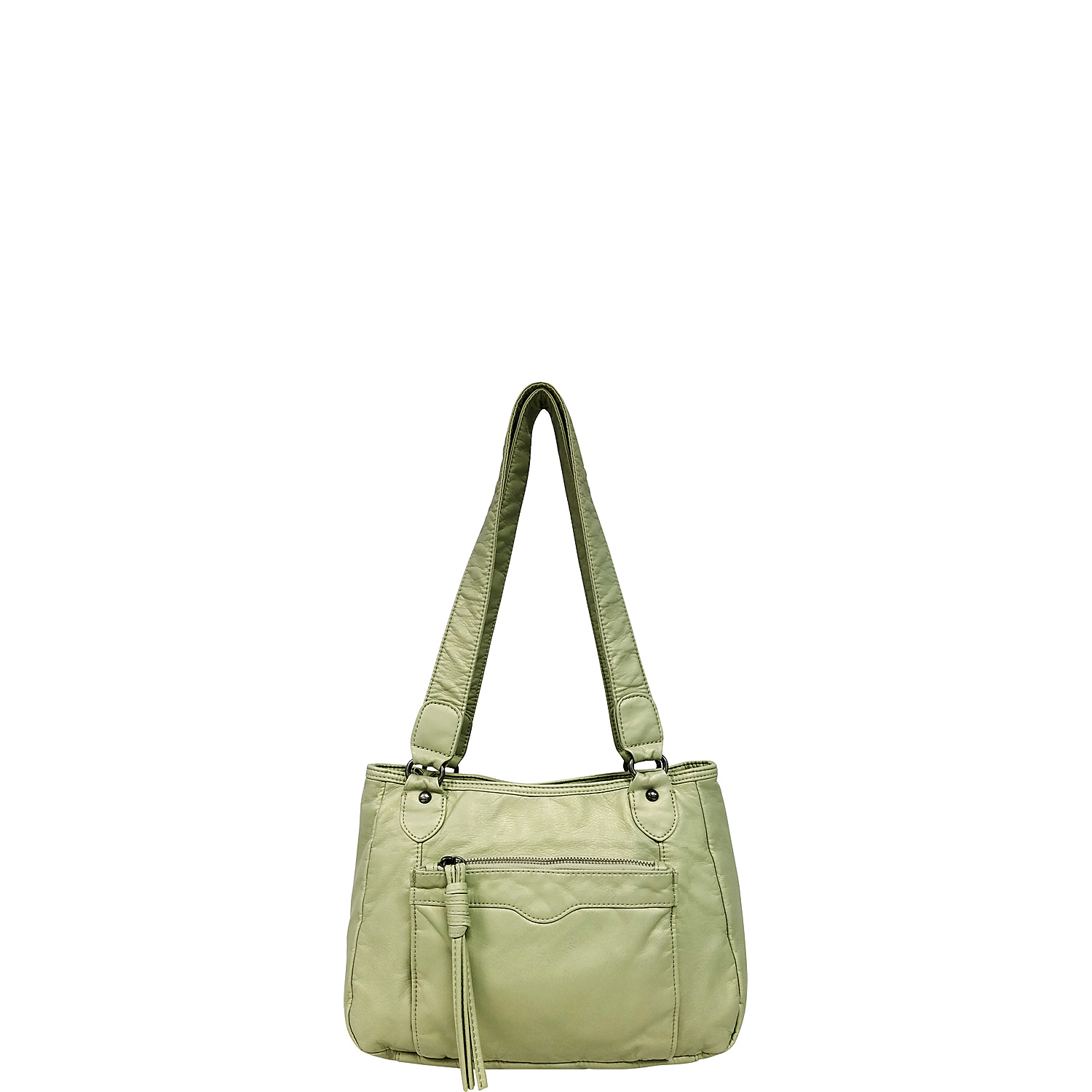 Pearlized Washed Satchel