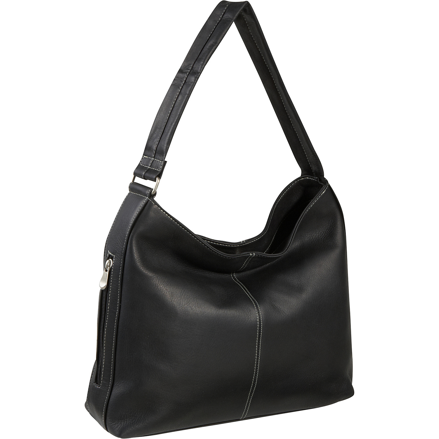 Shoulder Tote with Side Zip Pocket