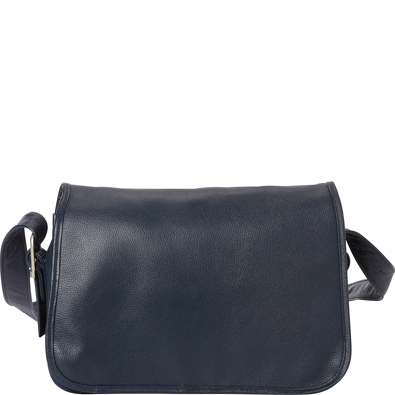 Flap-Over Leather Handbag