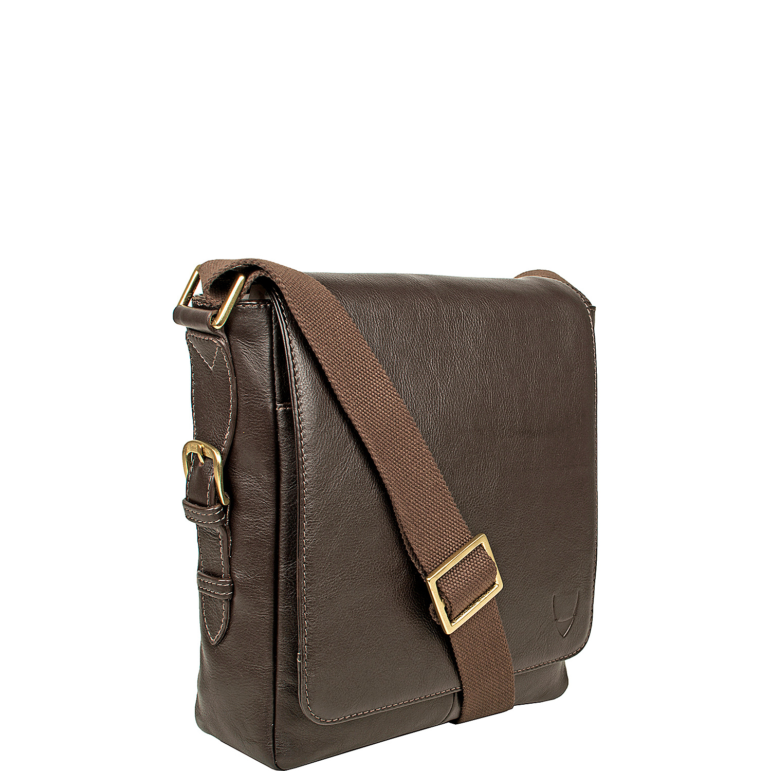 William Vertical Leather Messenger