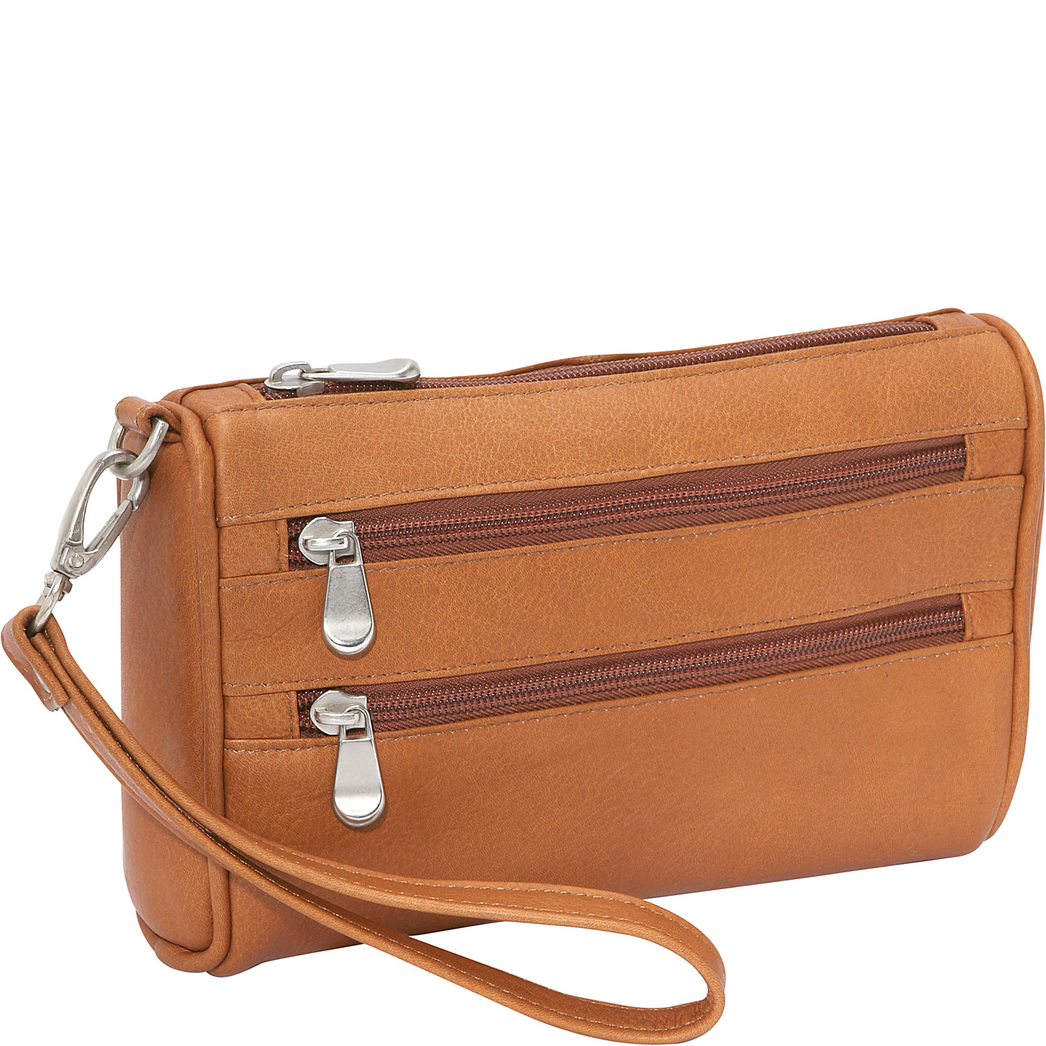 Two Zip Wristlet Clutch