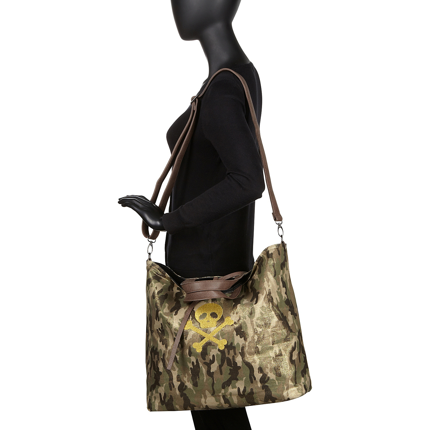 Oversized Skull and Bones Crossbody