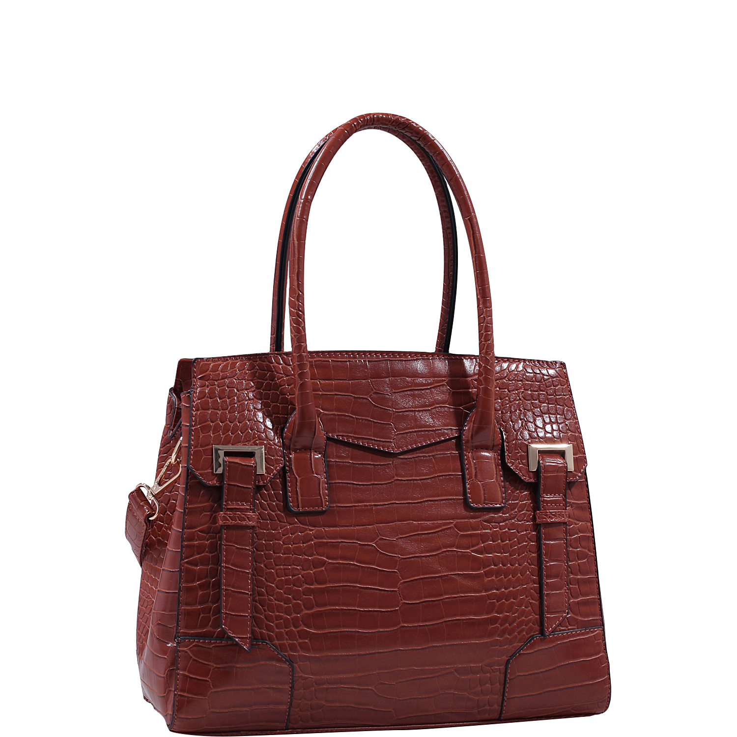 Buckthorn Crocodile Leather Satchel