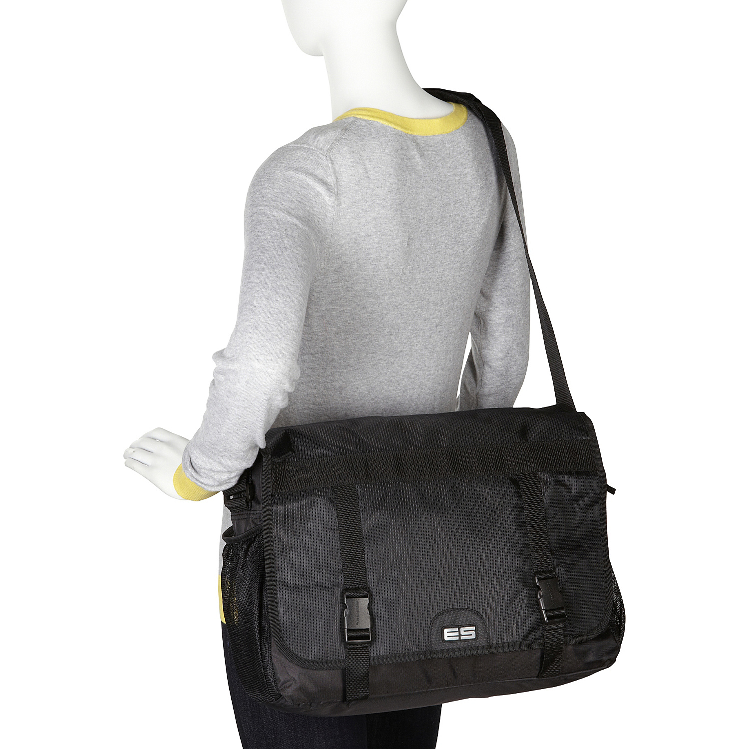 Double Buckle Laptop Messenger