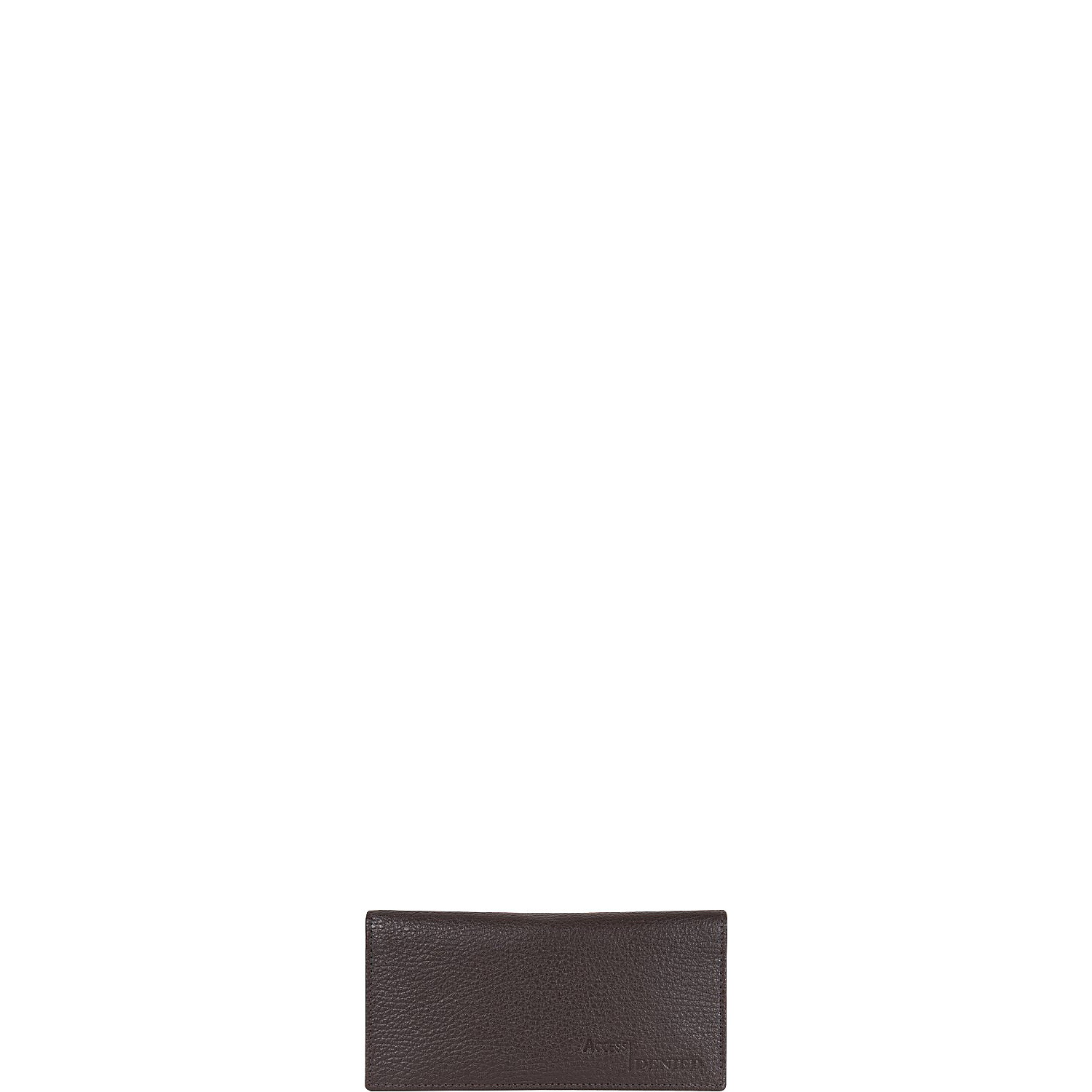 RFID Blocking Pebble Leather Checkbook Cover with 6 Credit Card Slots