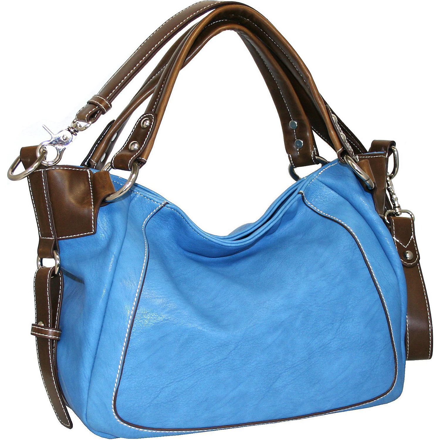 East West Satchel with Detachable Cross Body Strap