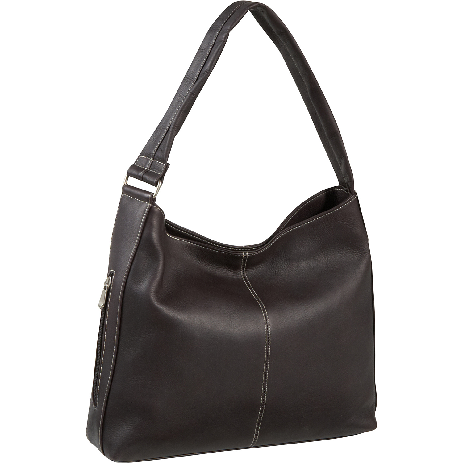 Shoulder Tote with Side Zip Pocket