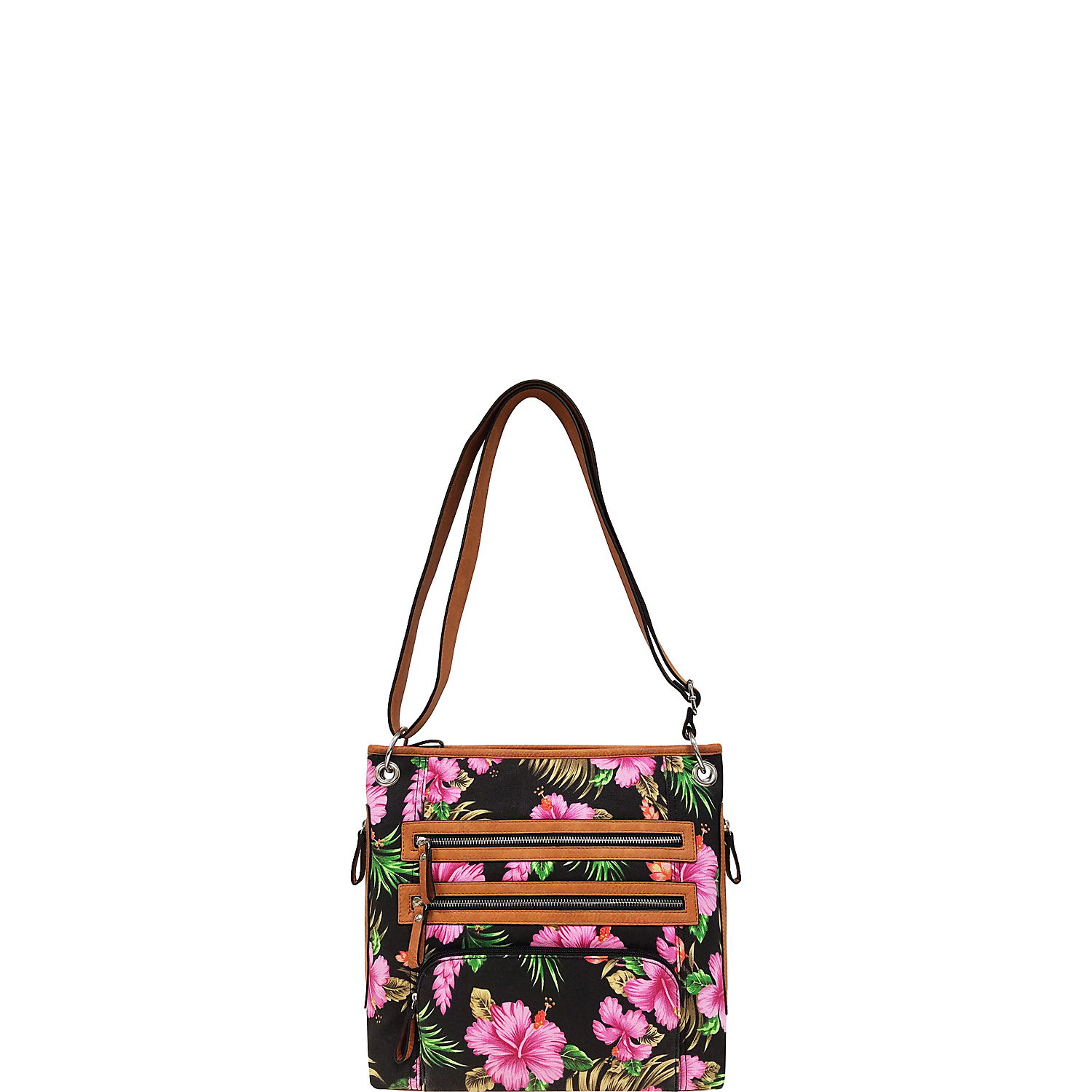 Canvas Triple Zip Crossbody