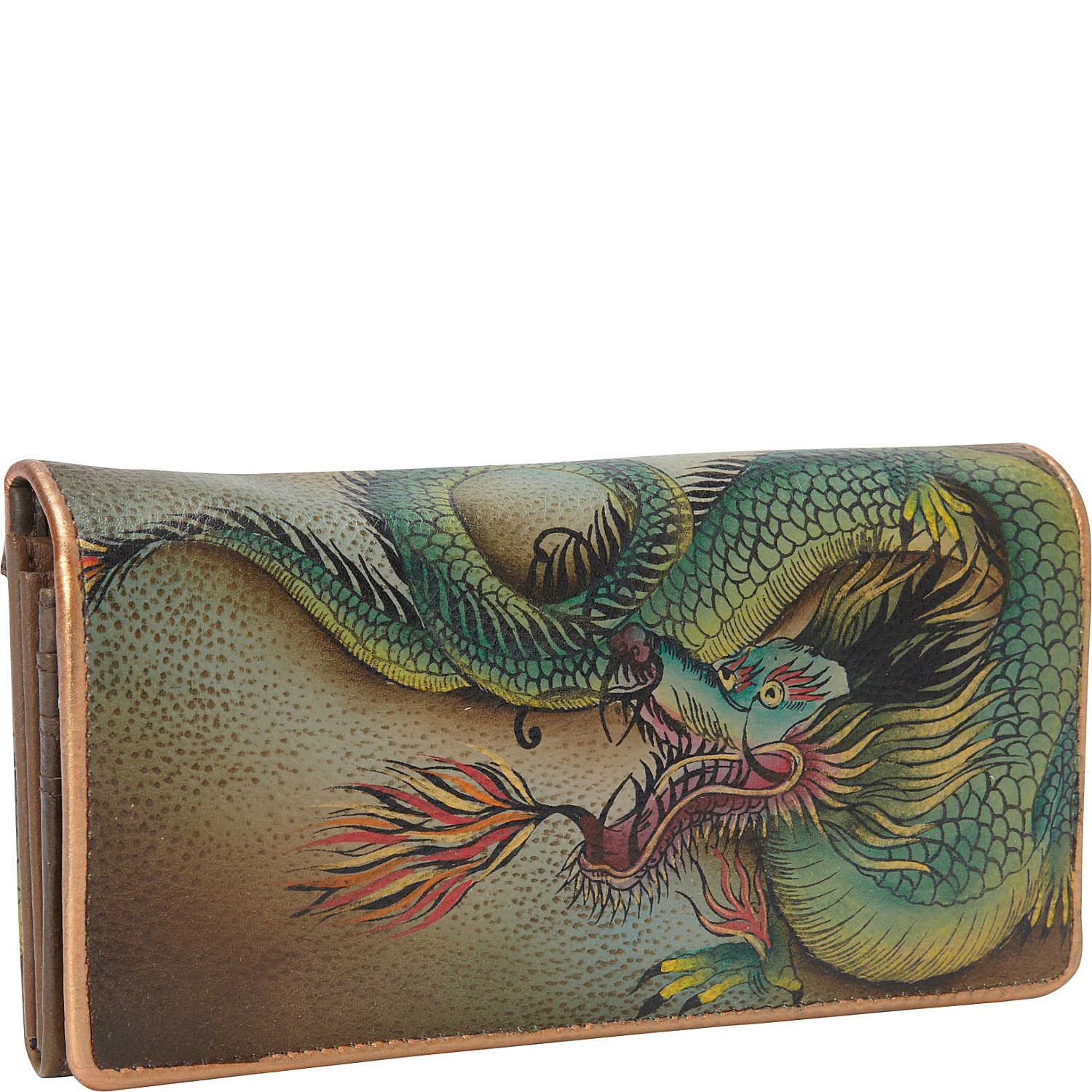 Hand Painted Accordion Flap Wallet