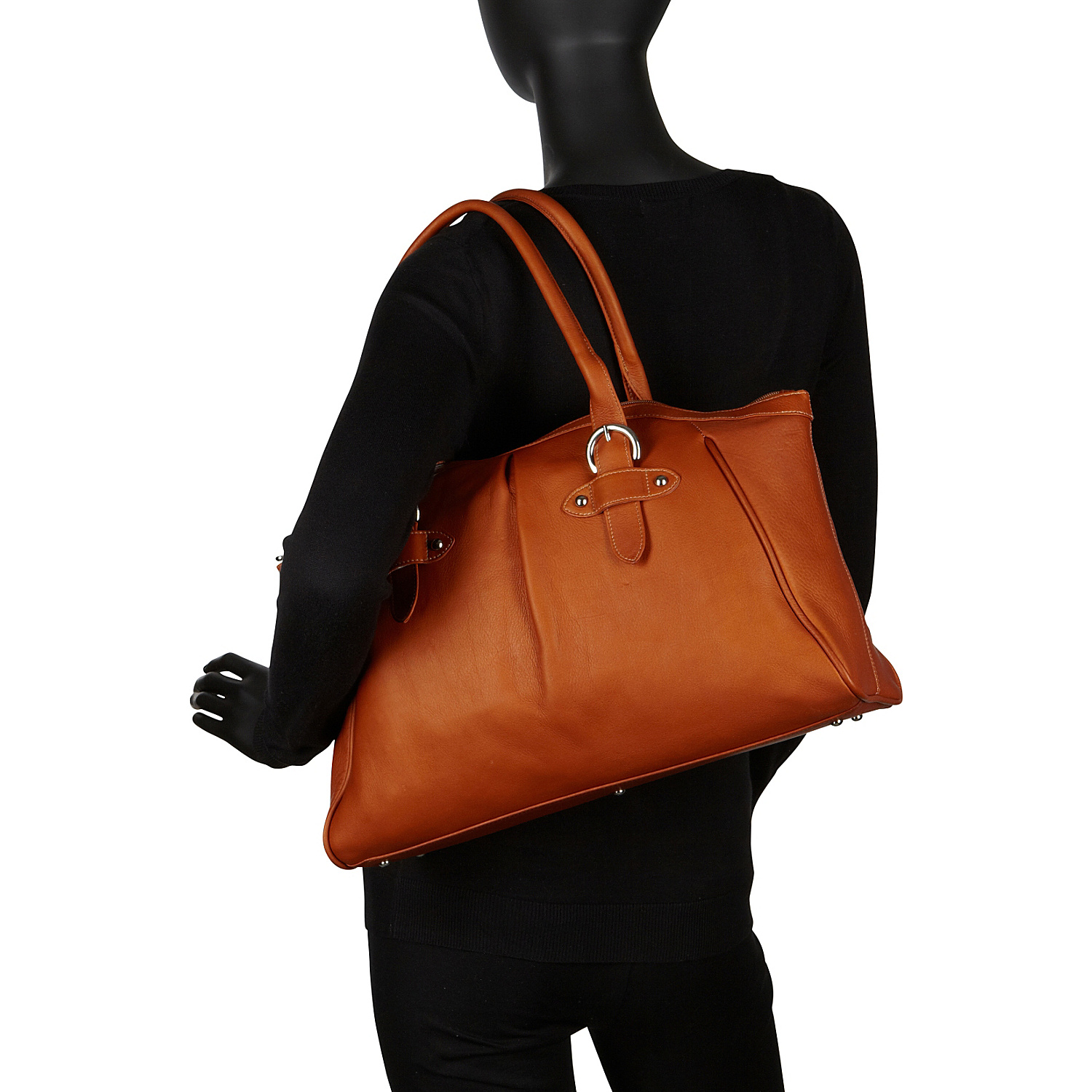 Large Top-Zip Shoulder Bag