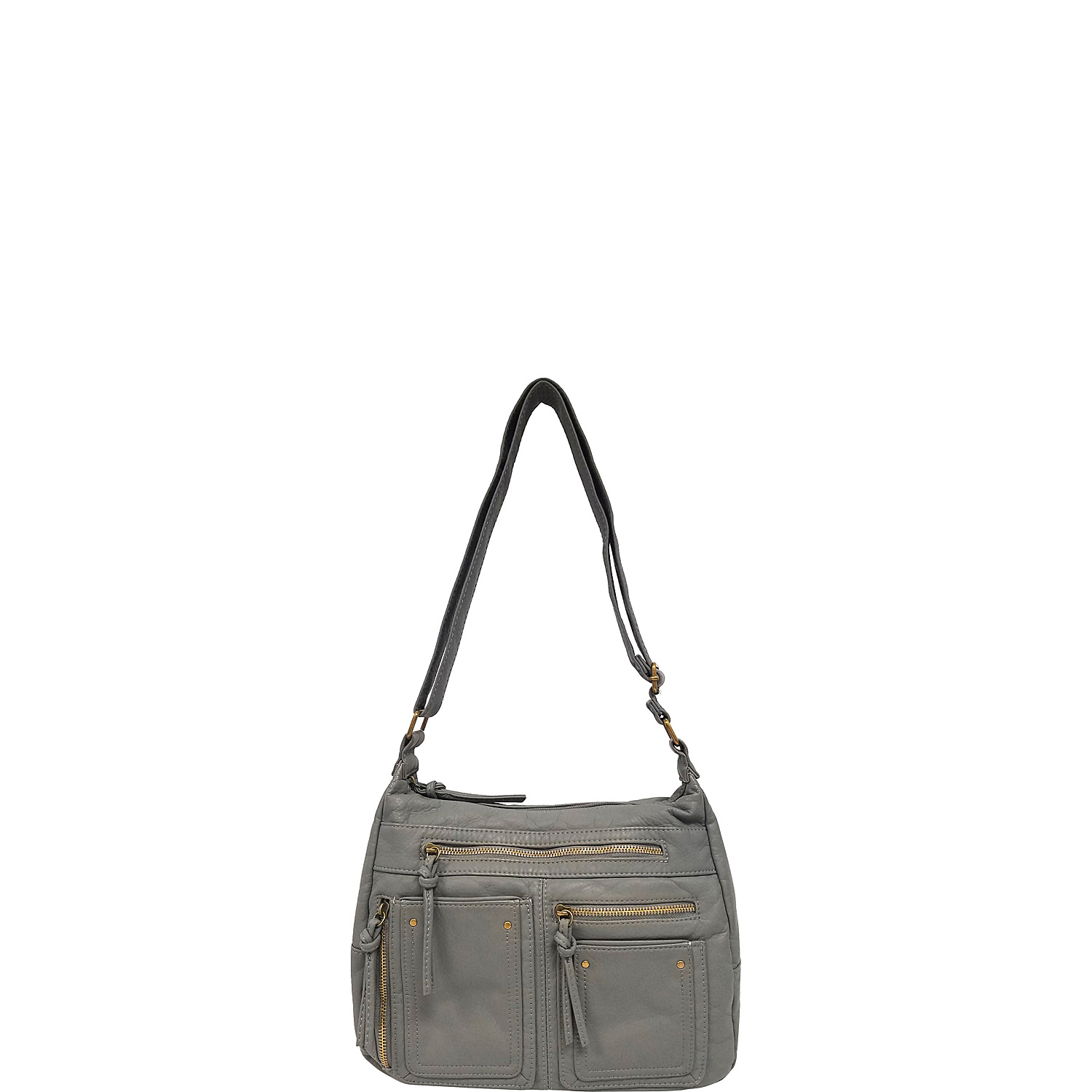 Washed Pockets Shoulder Bag