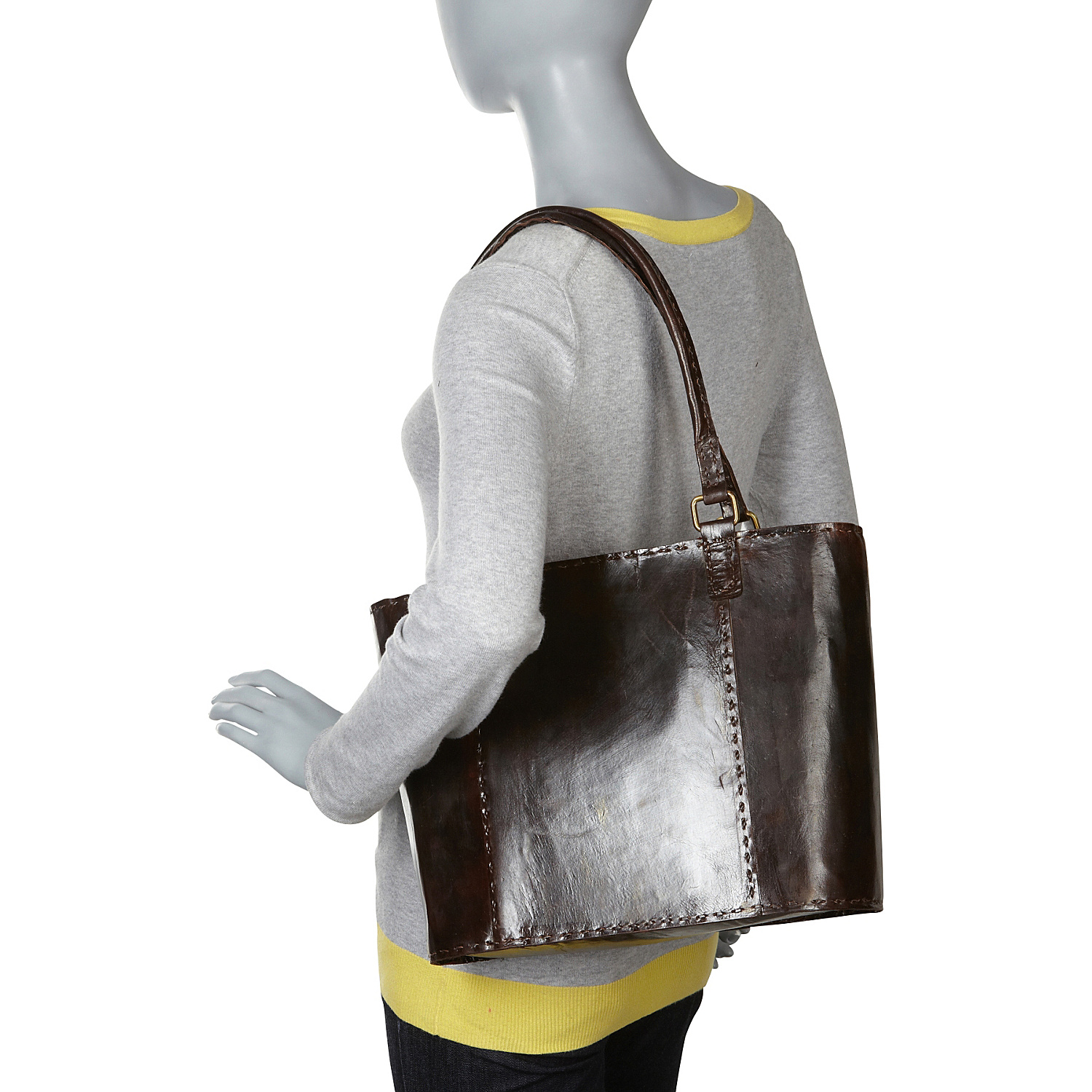 Women's Large Leather Rustic Tote