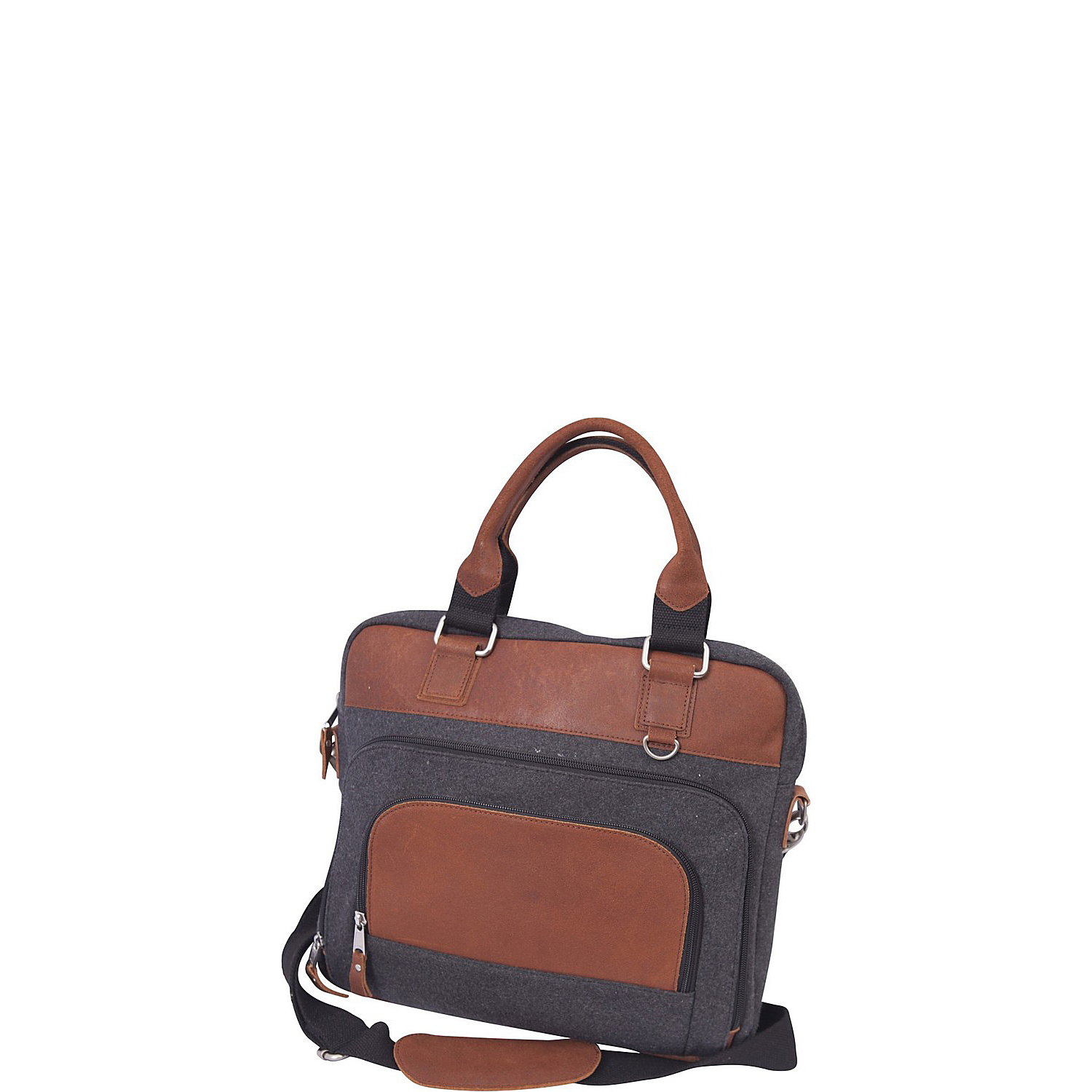 Jonah 14" Wool and Leather Laptop Briefcase