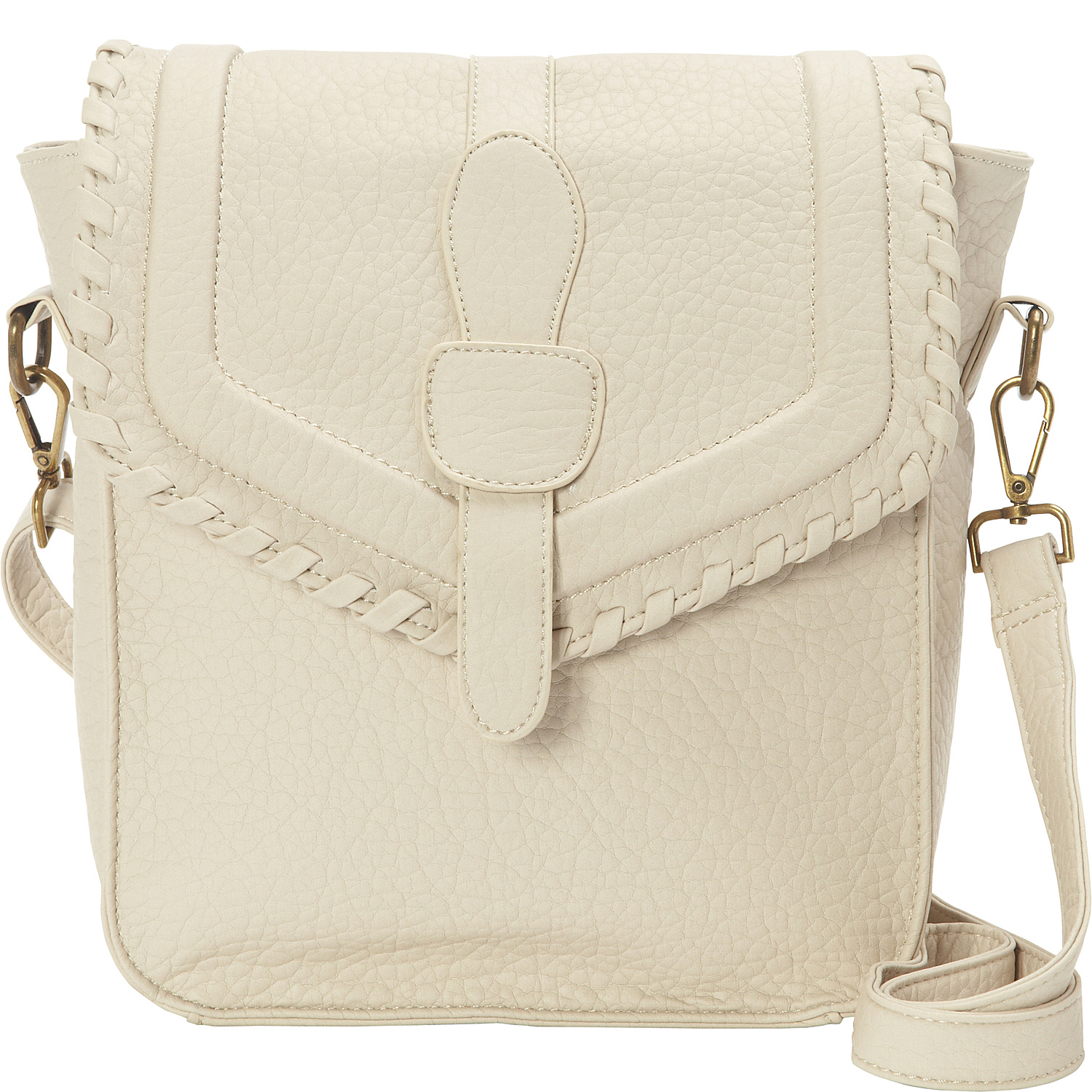 Whipstitch Accent Flap Crossbody