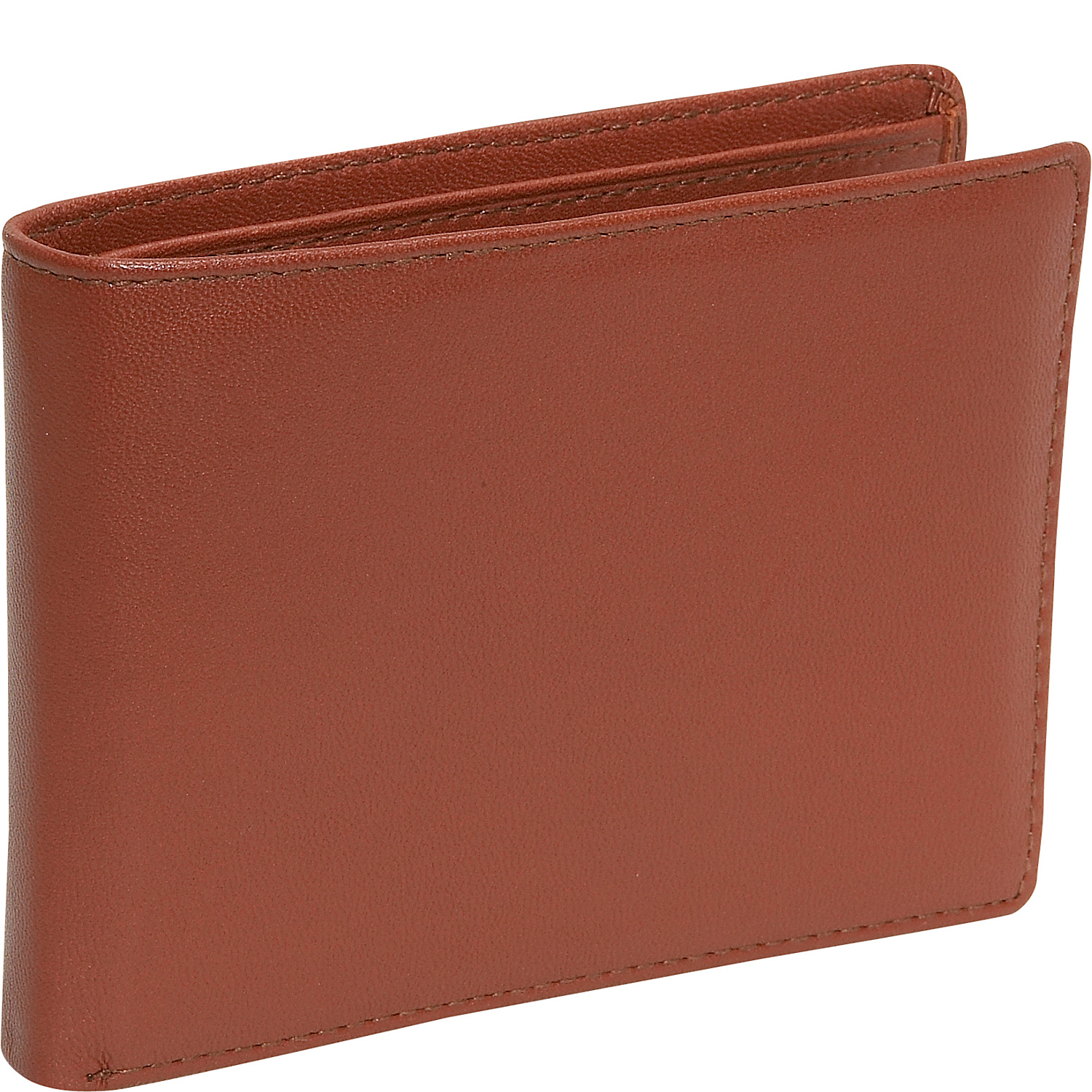 Cowhide Leather Slim Wallet w/Passcase