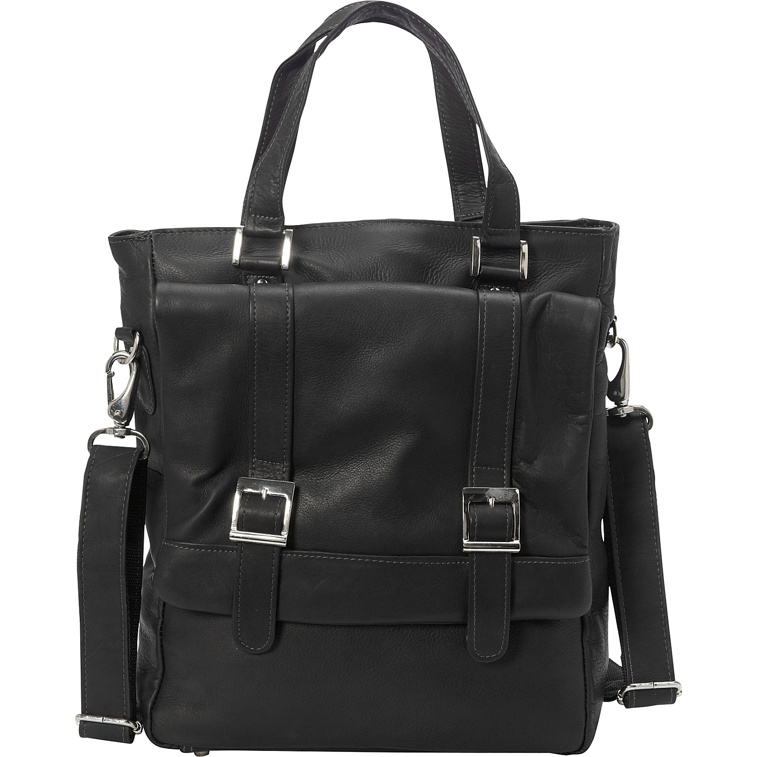 Buckle Flap-Over Tote