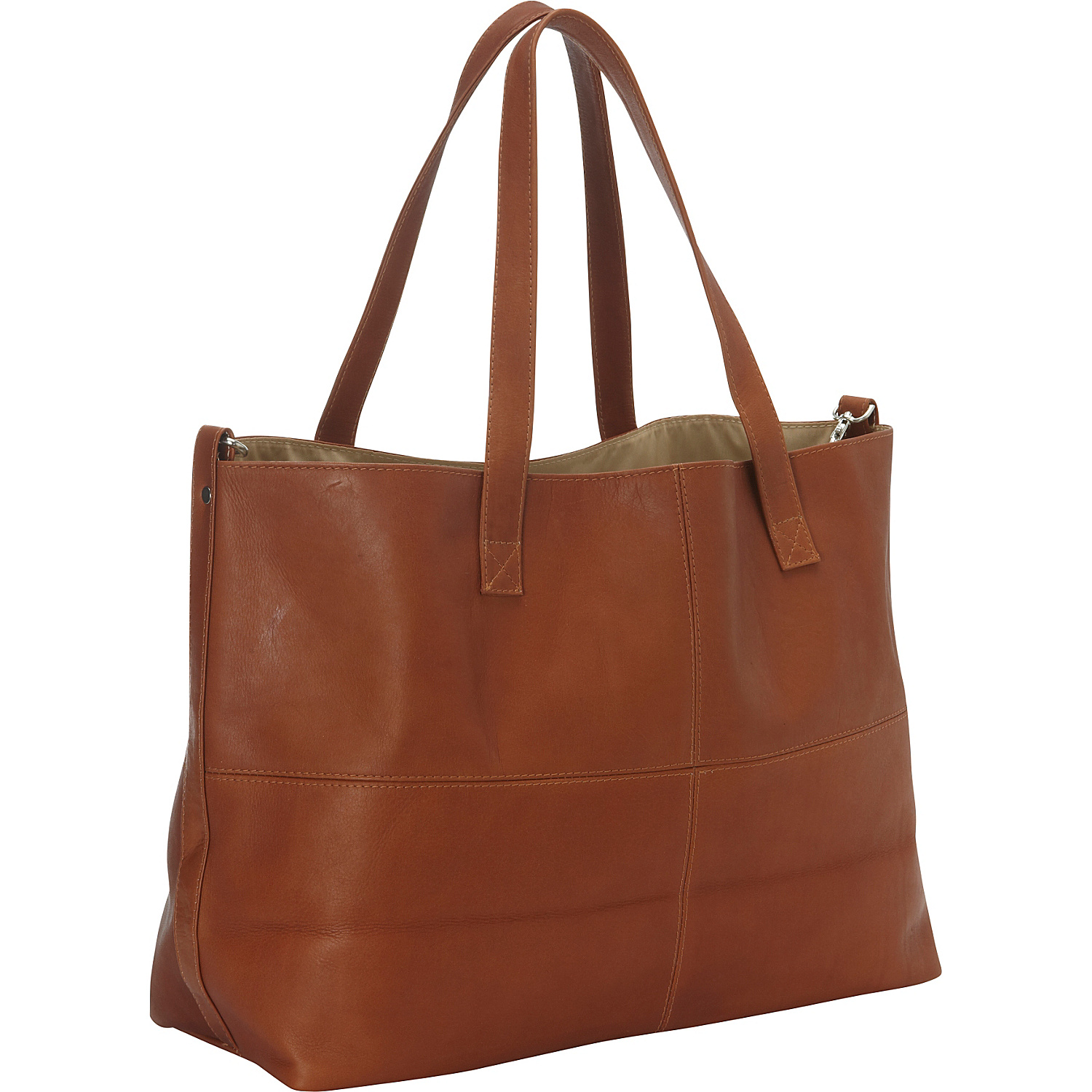 Large Leather Multi-Purpose Open Tote