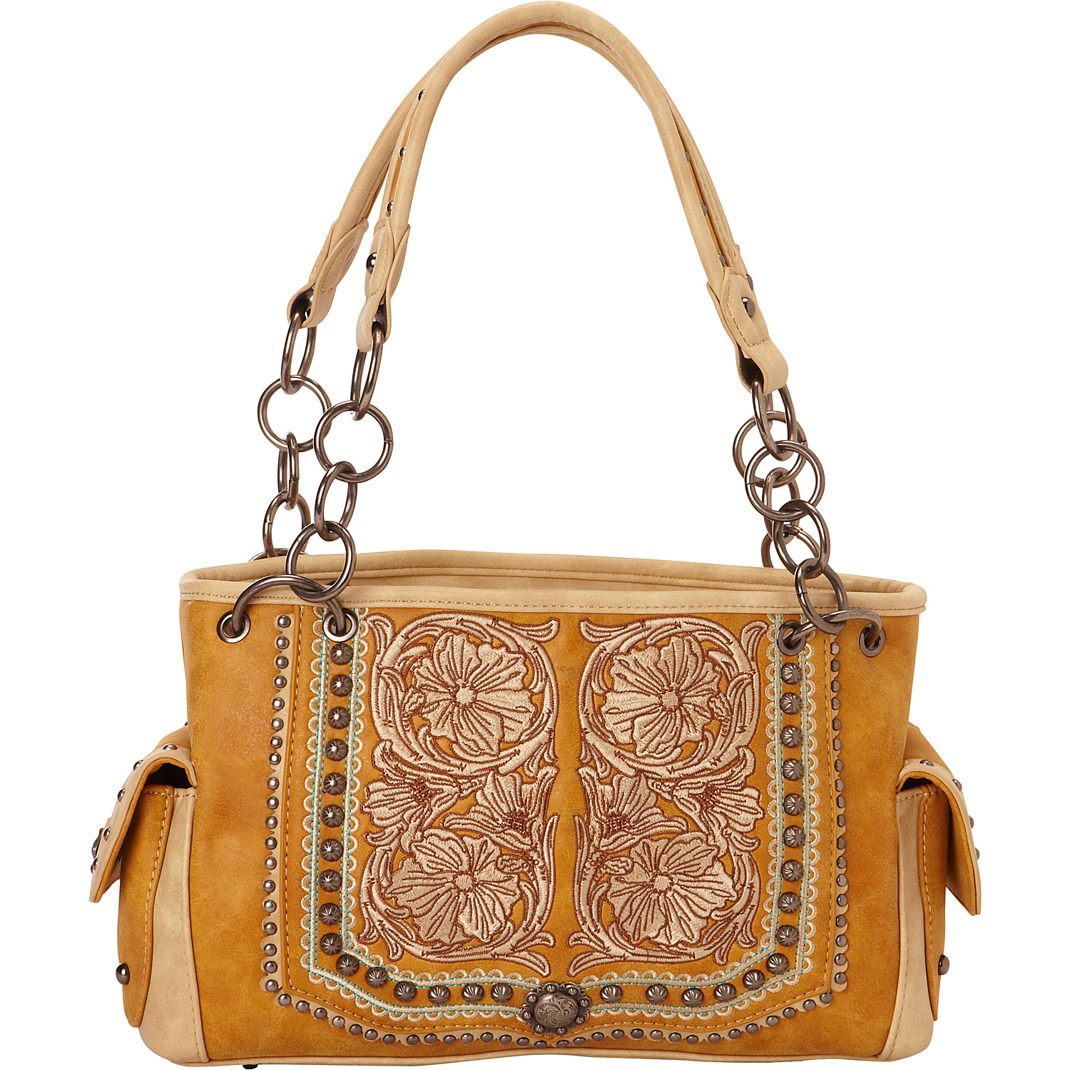 Floral Embroidered Shoulder Bag