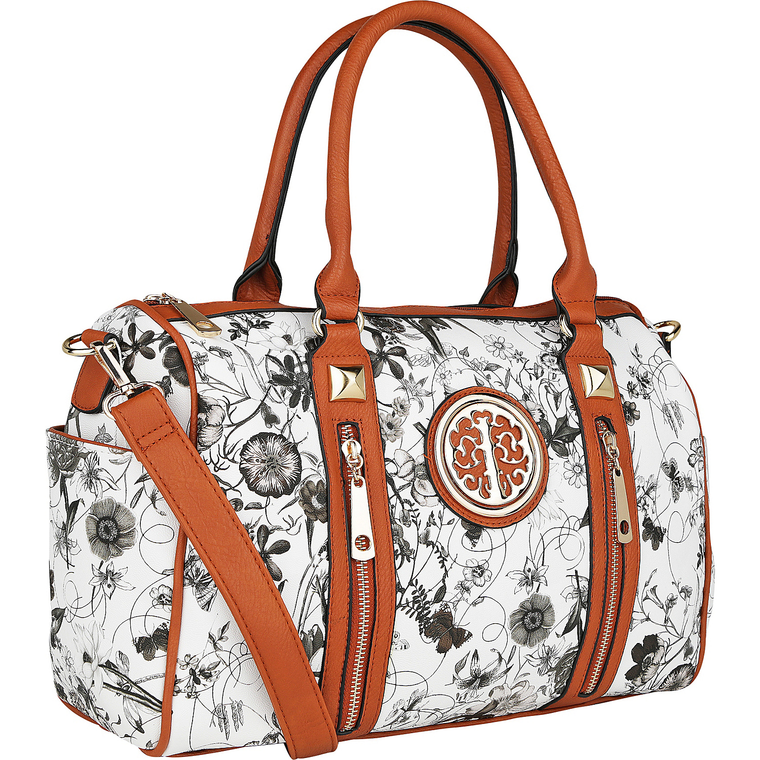 Bloom Floral Print Overnight Satchel