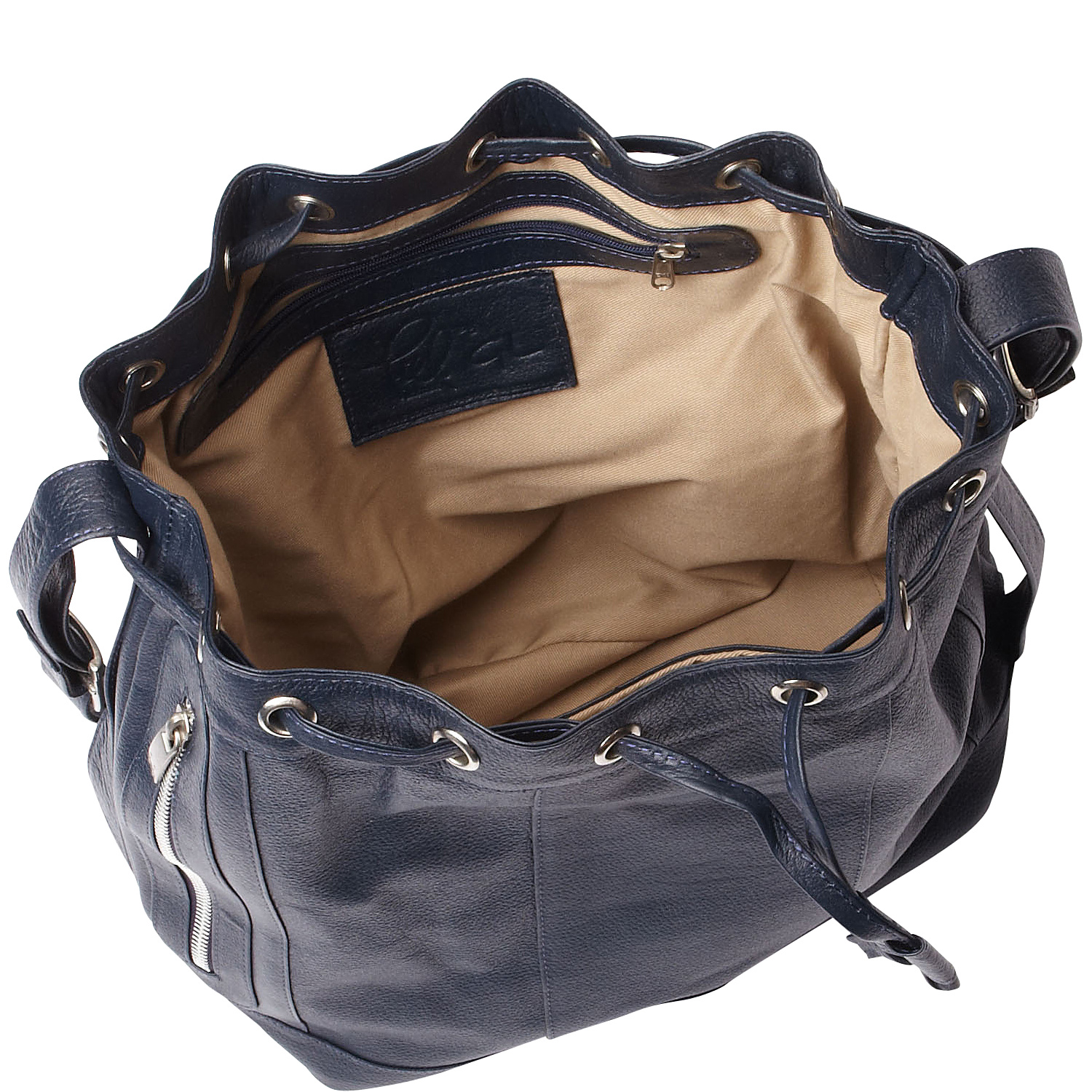 Leather Drawstring Bag