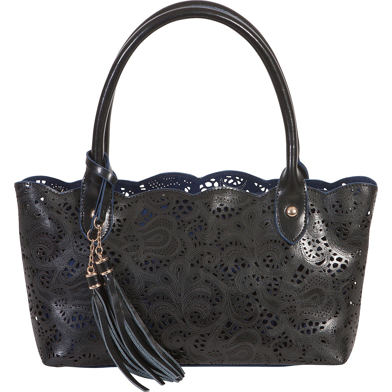 Small Leather Lace Tote