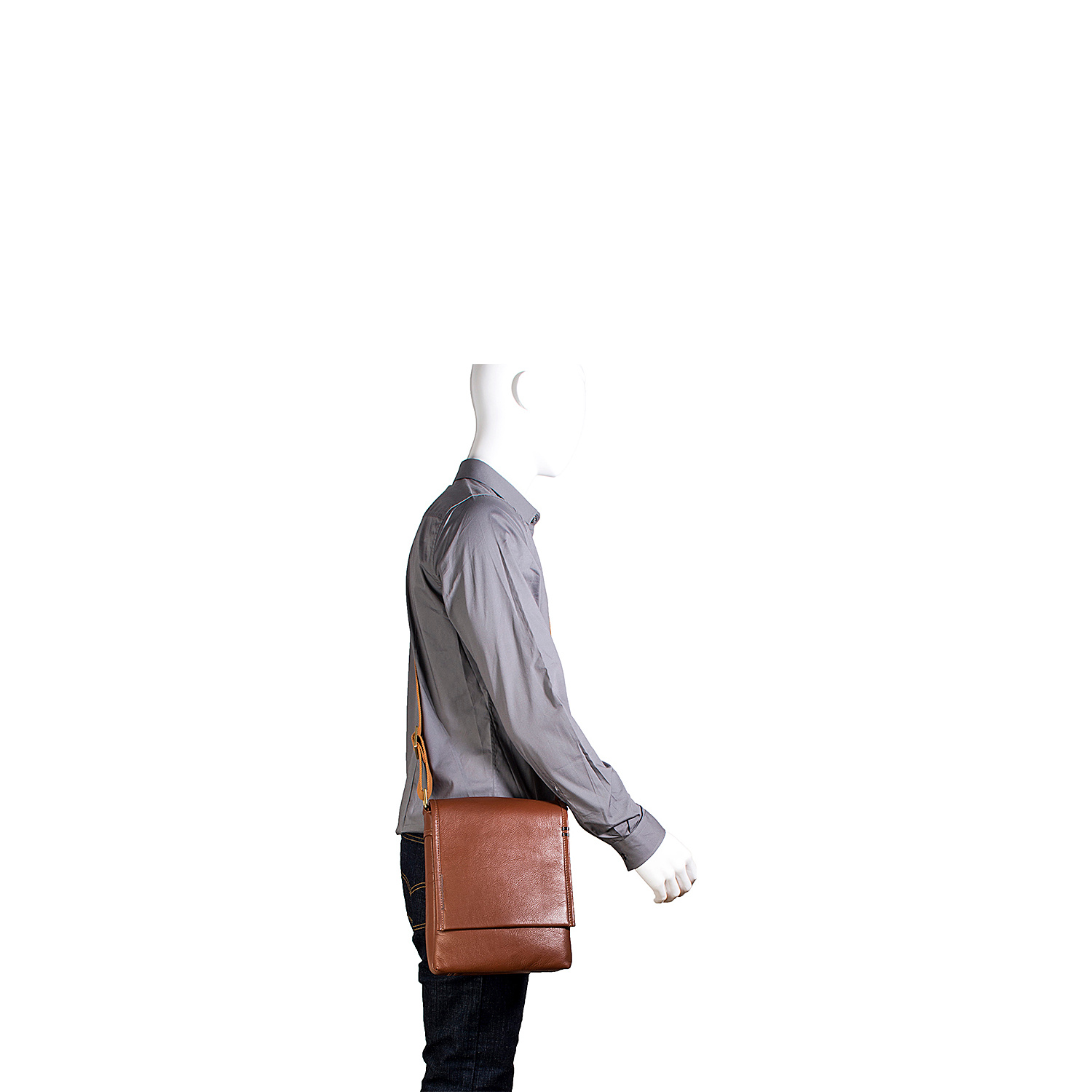 Seattle Unisex Leather Crossbody Messenger