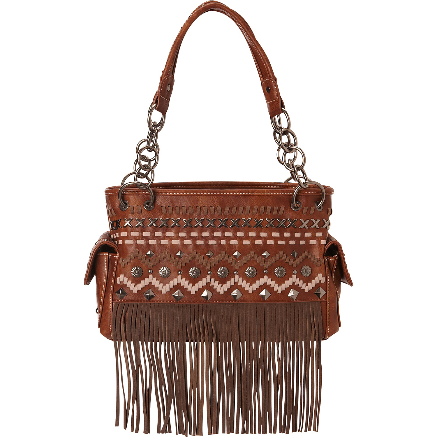 Leather Fringe & Saddle Stitch Purse